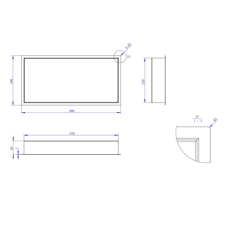 Nicho Blanco rectangular