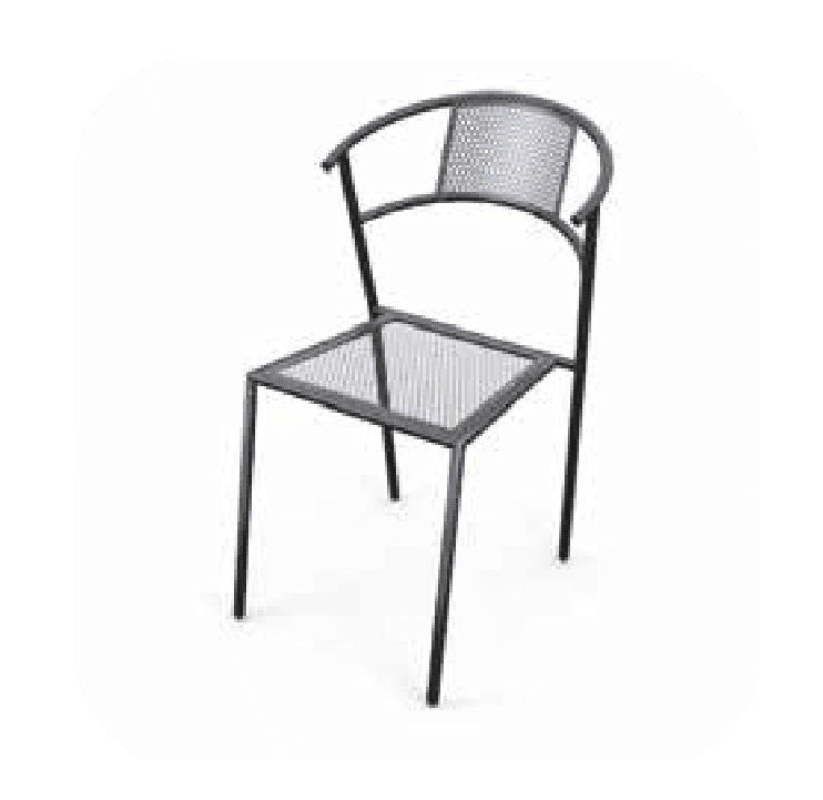 Silla metalizada