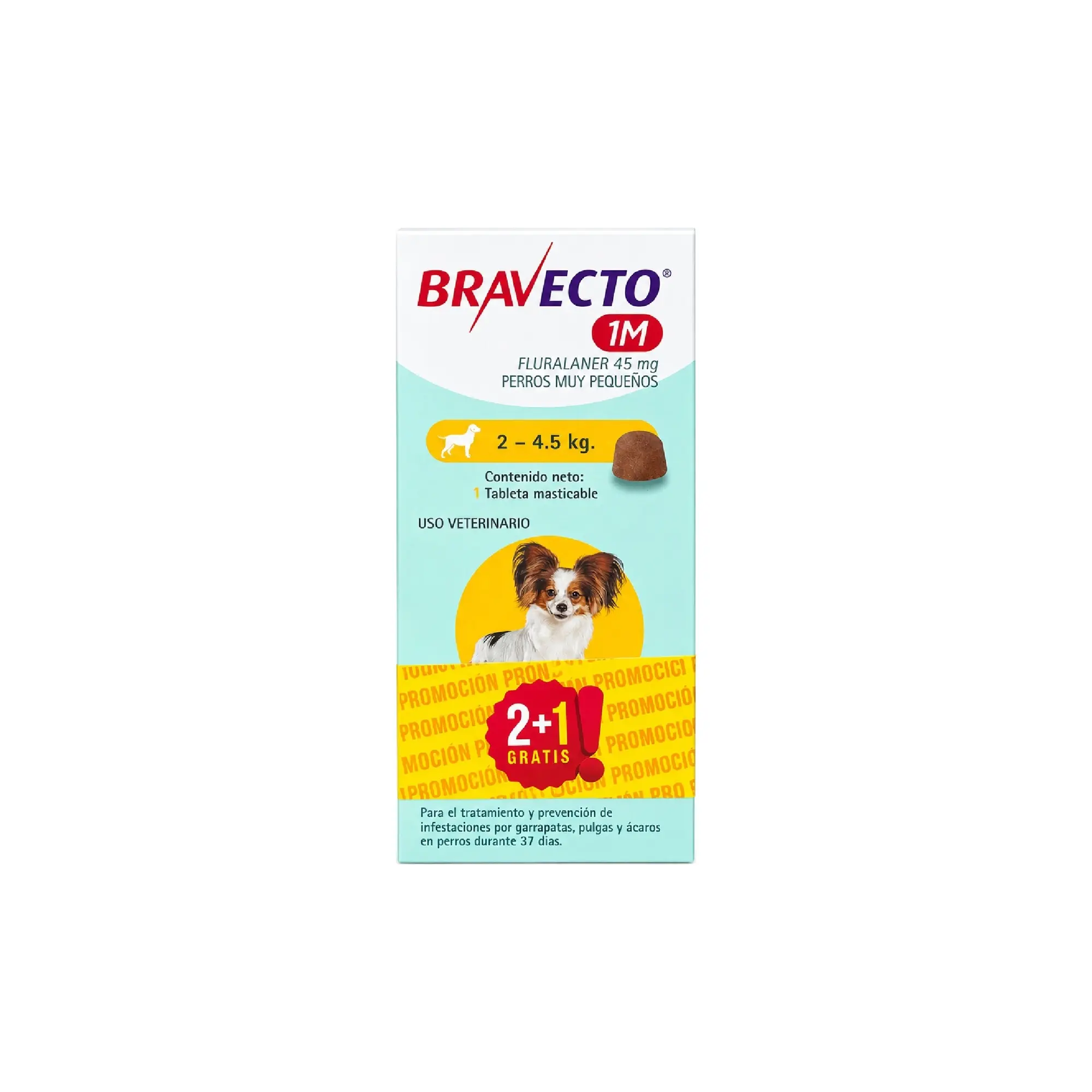 Bravecto 1 Mes De Duración 2 - 4,5 kg