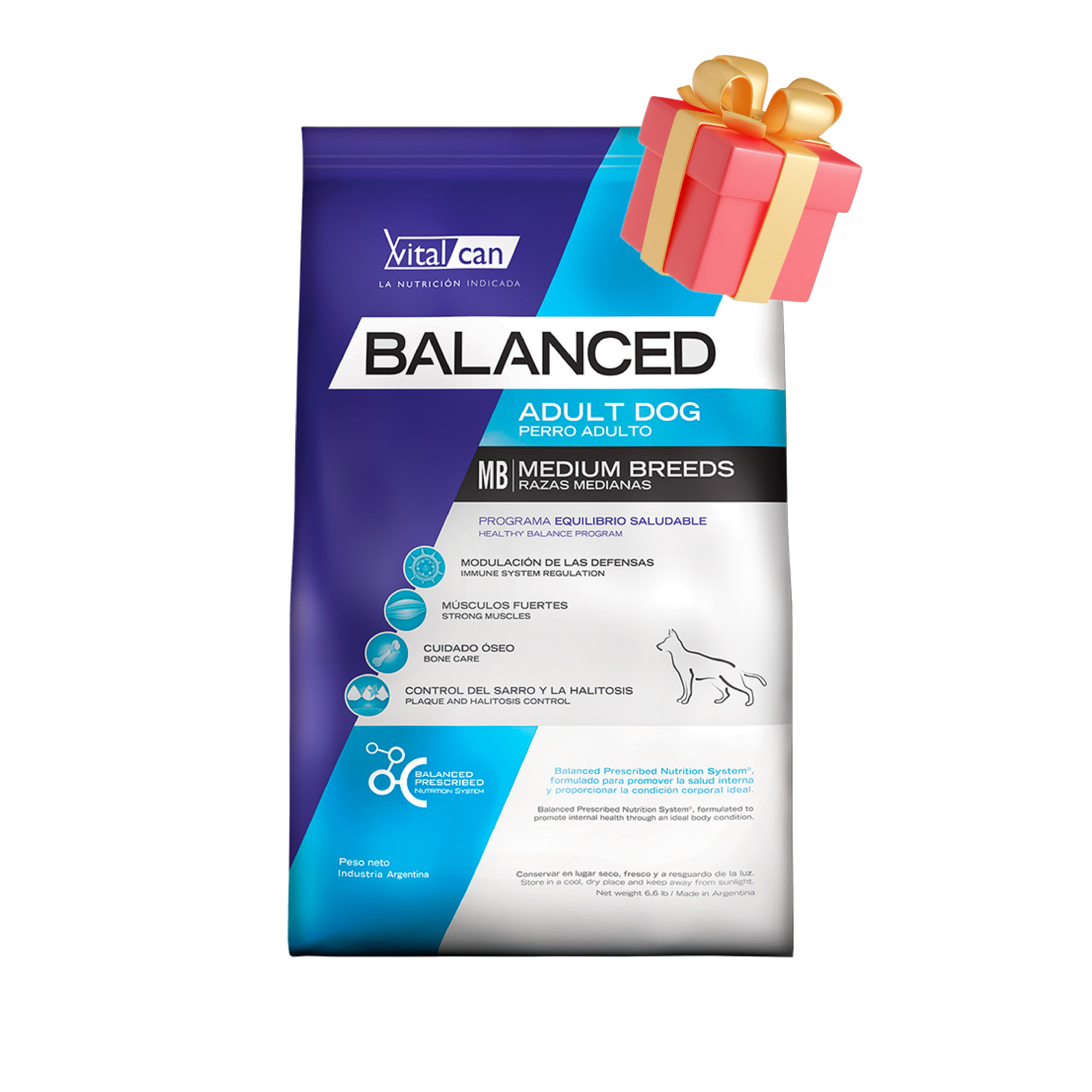 BALANCED Perro adulto razas medianas 20kg + REGALO