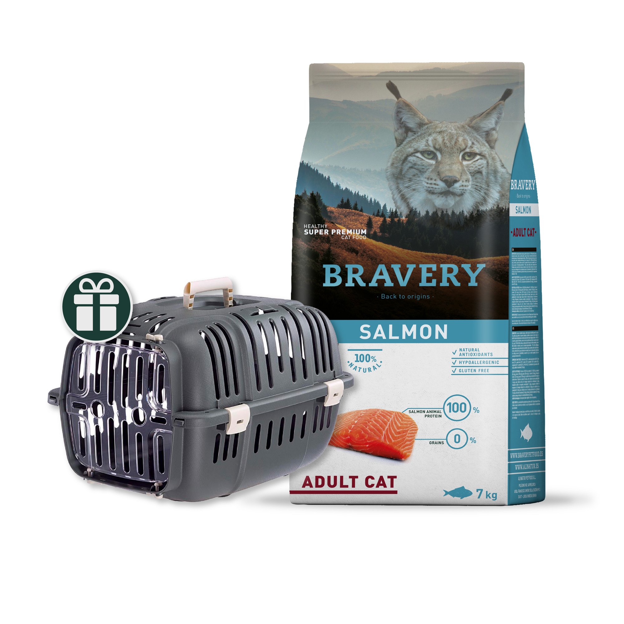 Bravery Gato Adulto Salmón 7kg + REGALO