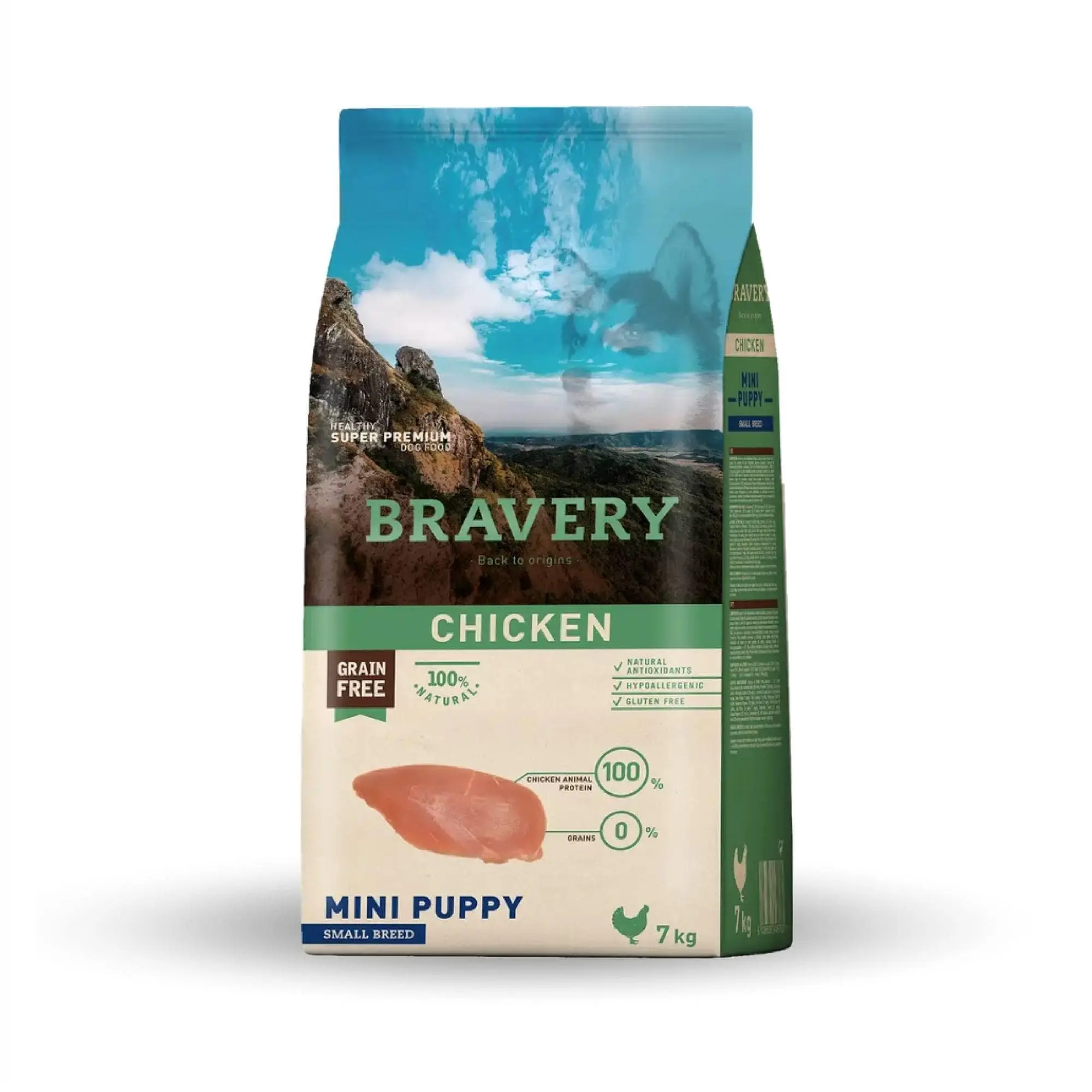 Bravery Perro Cachorro Raza Pequeña Pollo 2kg