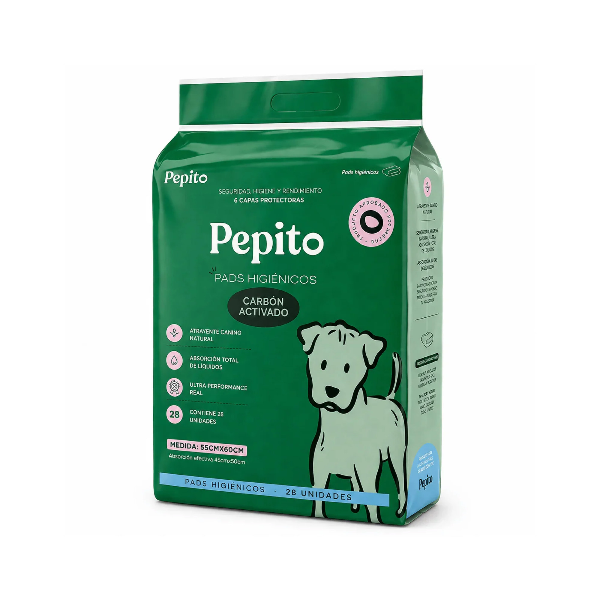 Pañales De Entrenamiento Pepito Carbon 28un 55x60cm