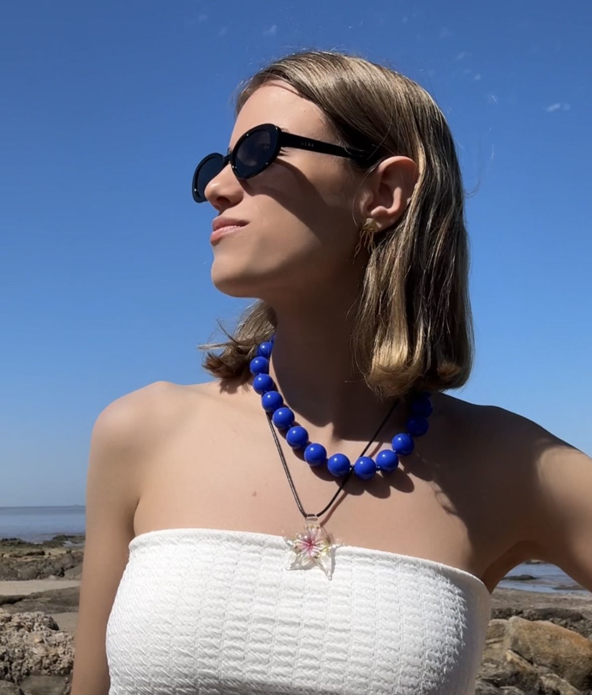 COLLAR ESTRELLA DE MAR VIDRIO TIENTO