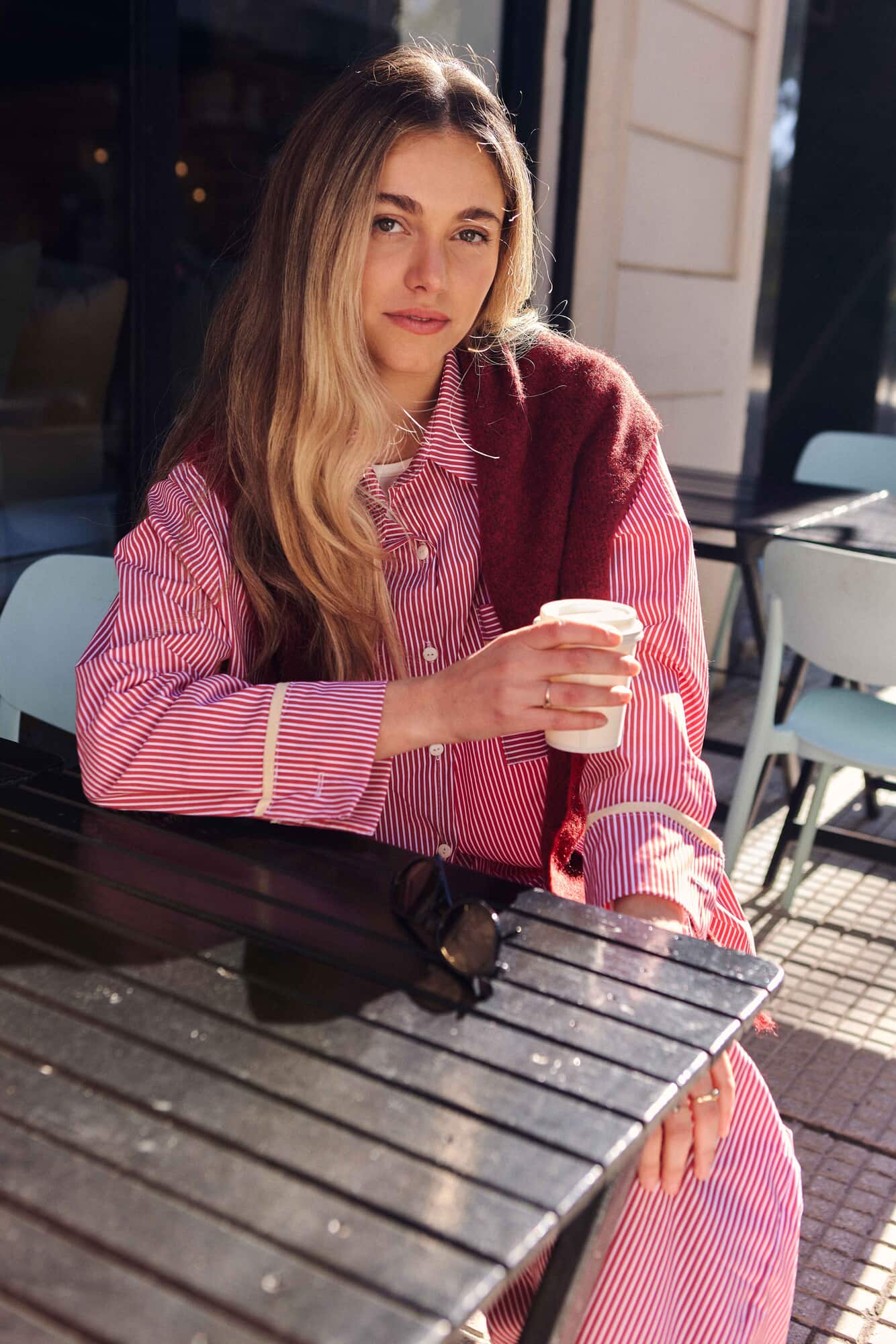 PIJAMA SET SUNDAY STRIPED