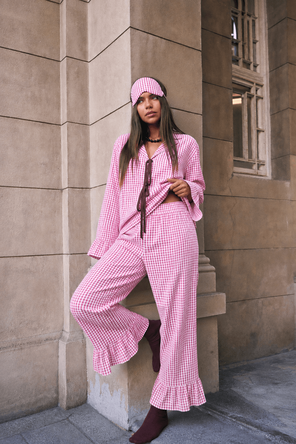 PIJAMA SET SOFT CUADROS