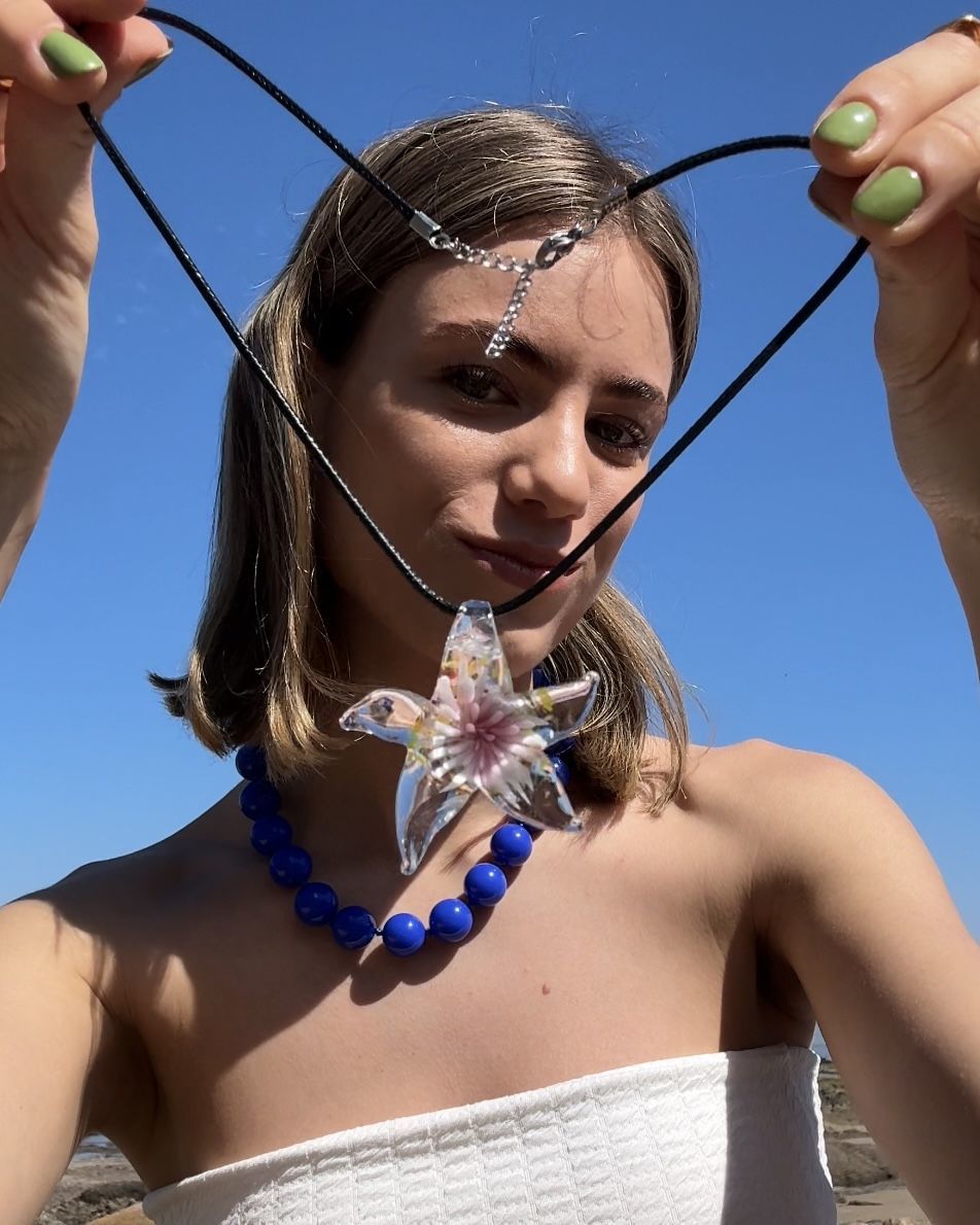 COLLAR ESTRELLA DE MAR VIDRIO TIENTO