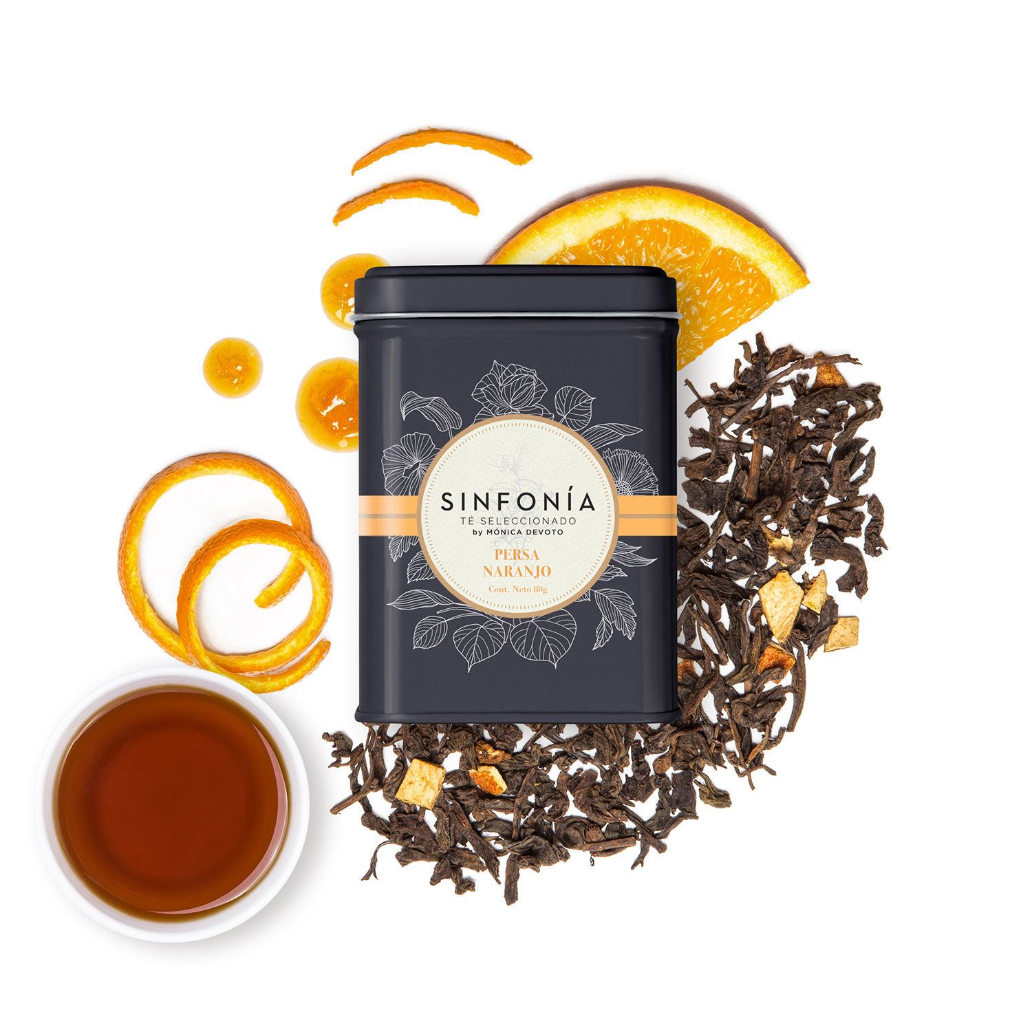 Té pu-erh Persa Naranjo con infusor