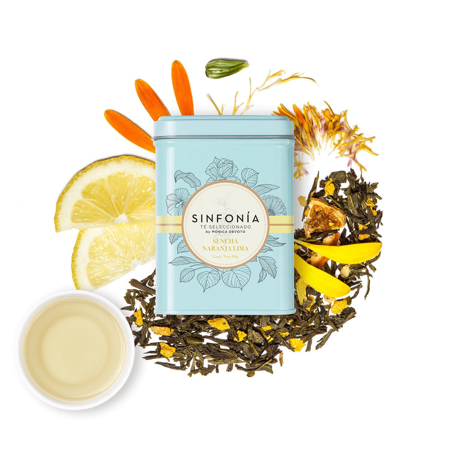 Té verde Sencha Naranja Lima con infusor