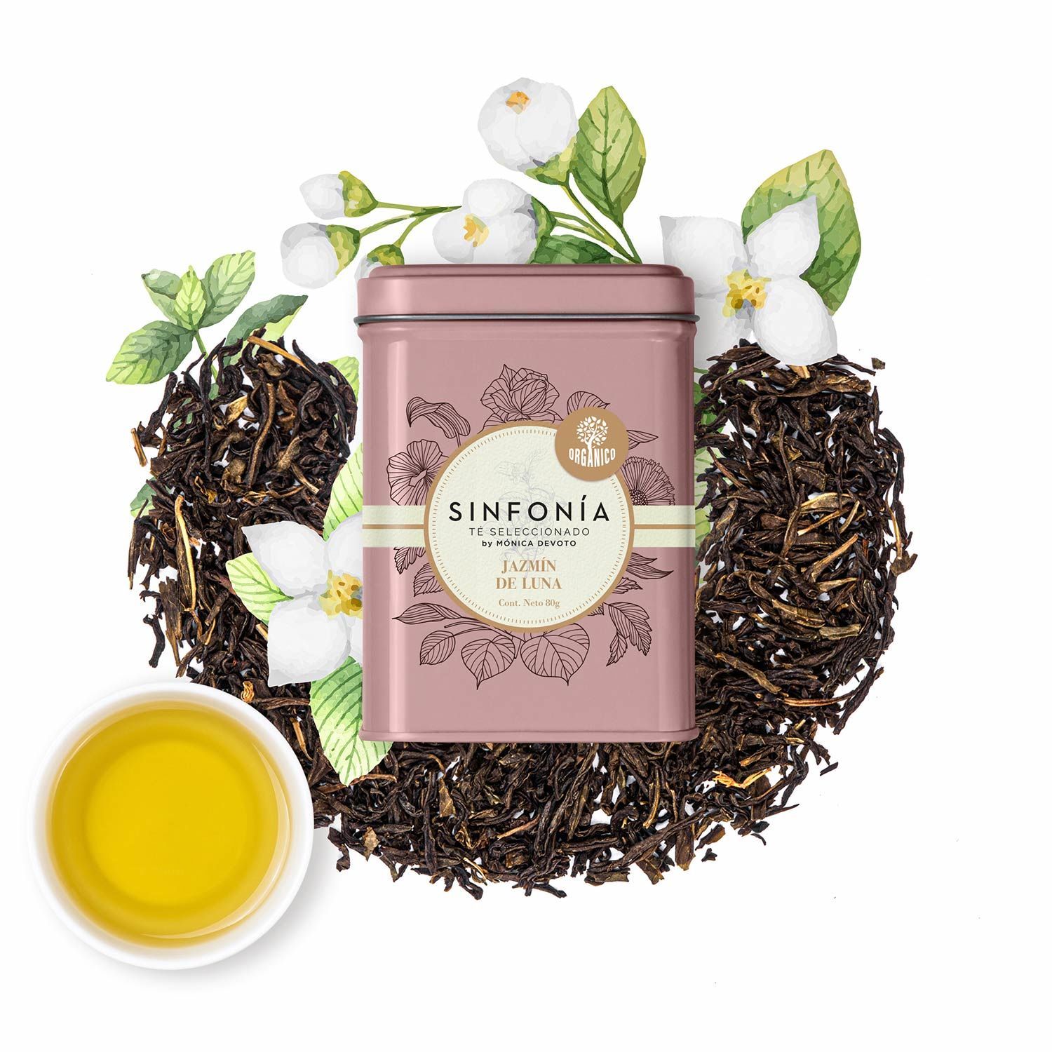 Té verde orgánico Jazmín de Luna con infusor