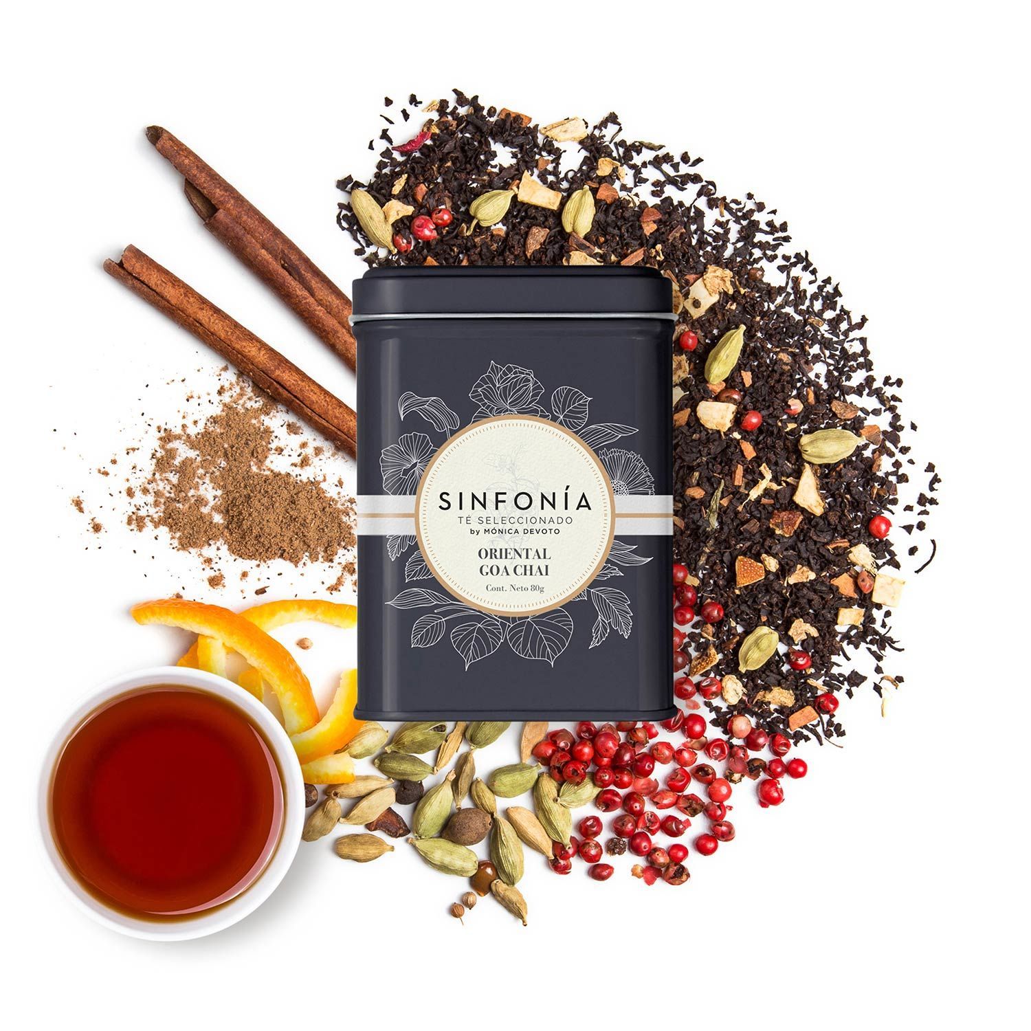 Té negro Oriental Goa Chai con infusor