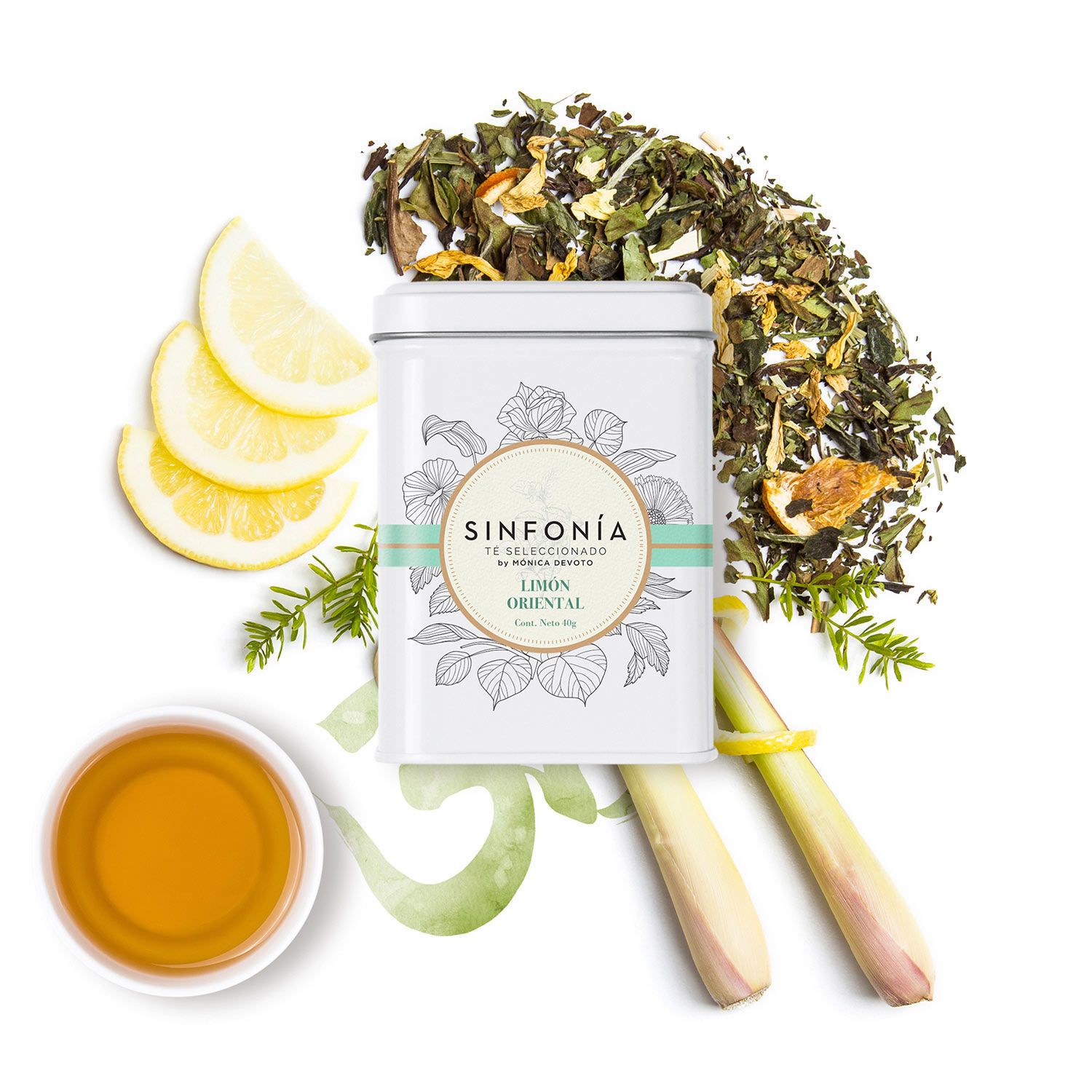Té blanco Limón Oriental con infusor