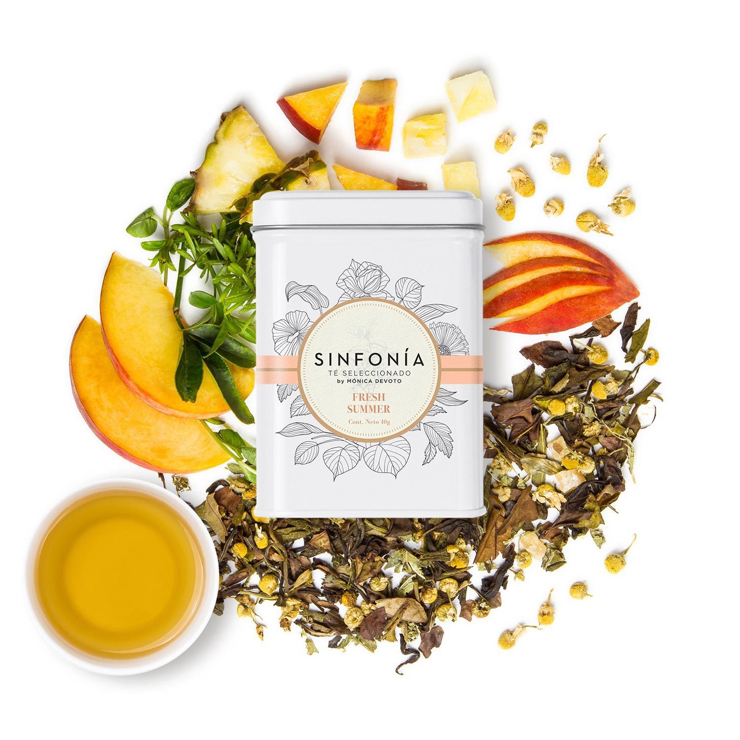 Té blanco Fresh Summer con infusor