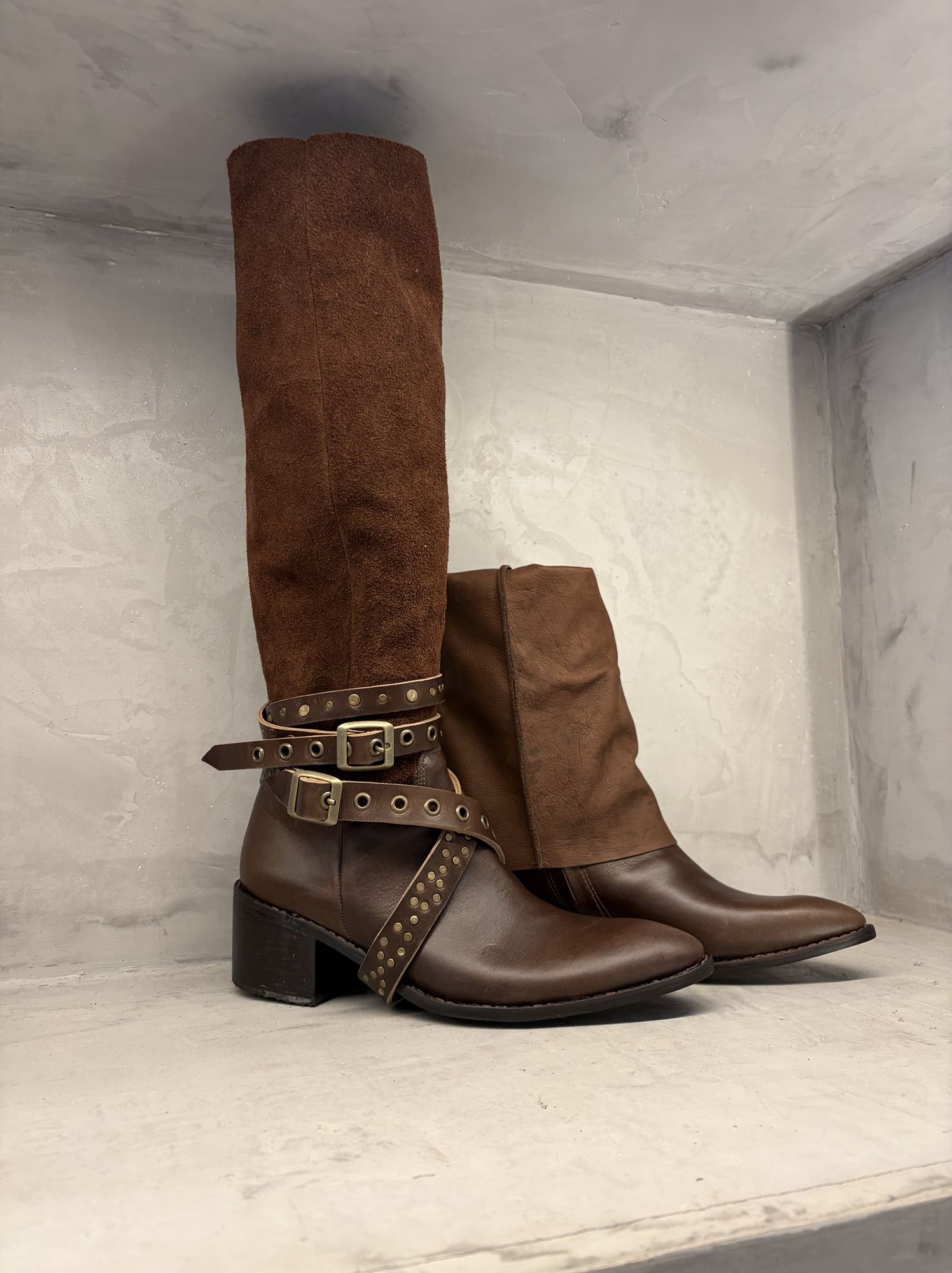 bota montar dual marron