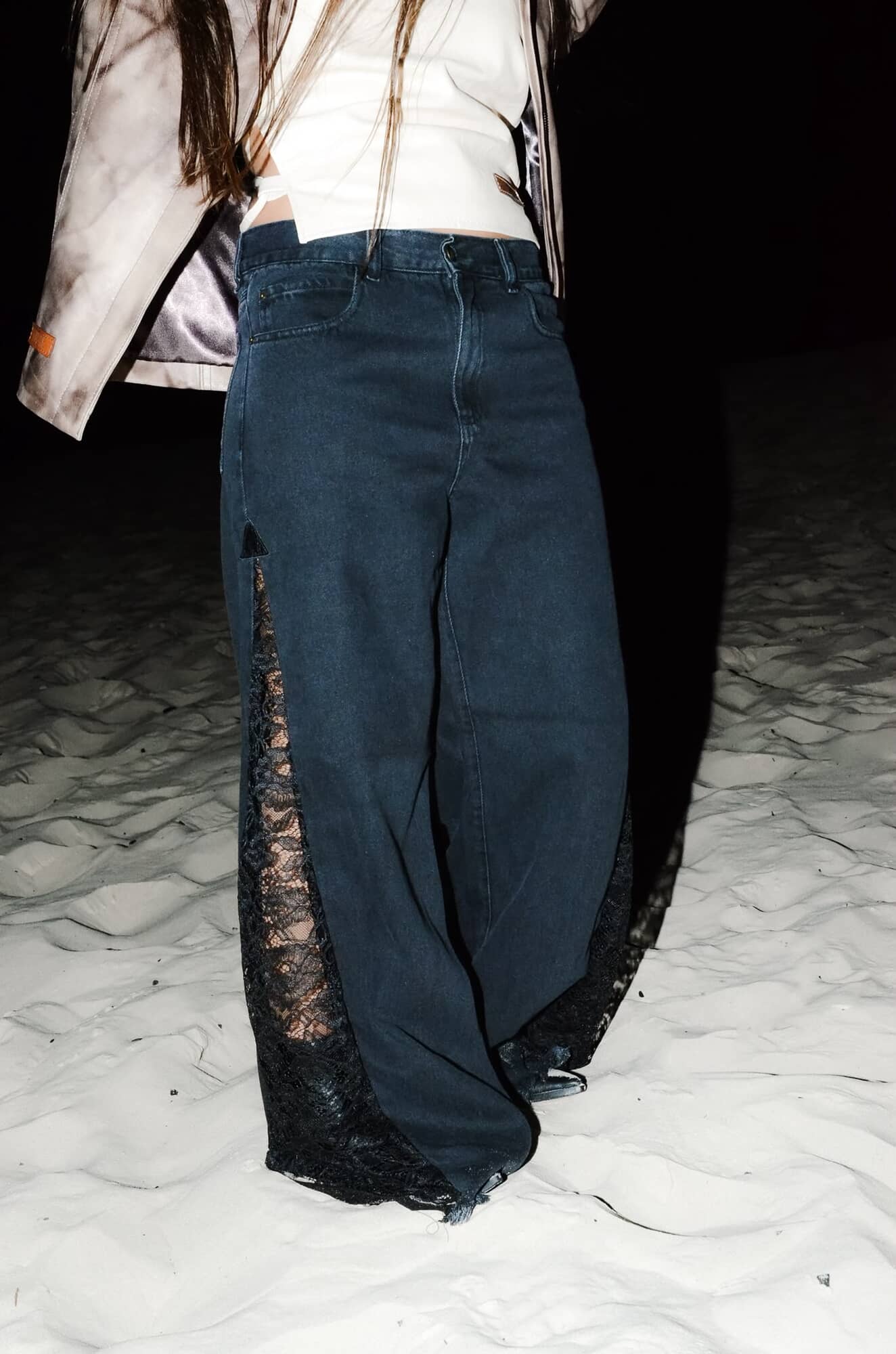 Jean Mix Pant Black & Black