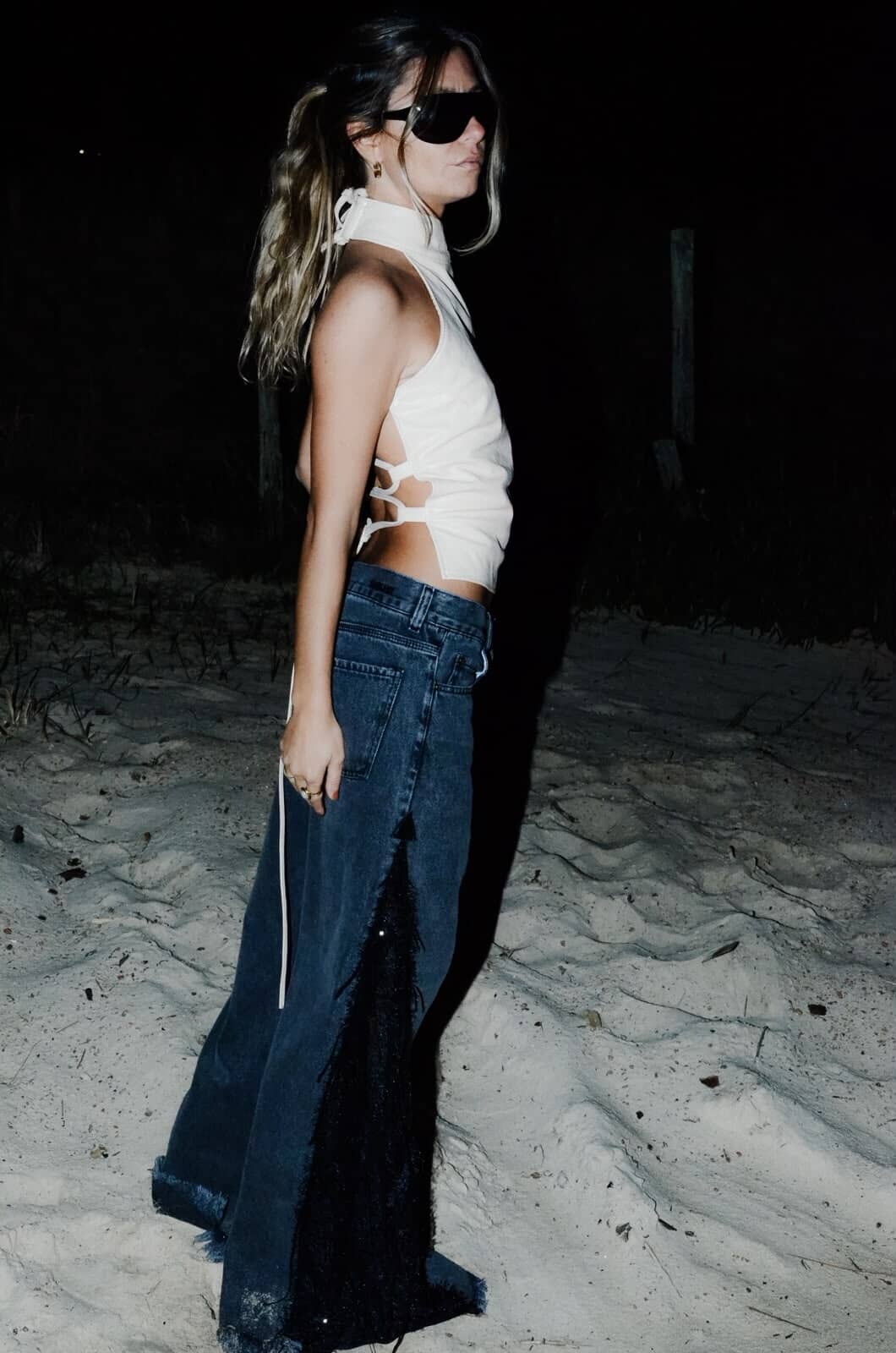 Jean Mix Pant Black - flecos