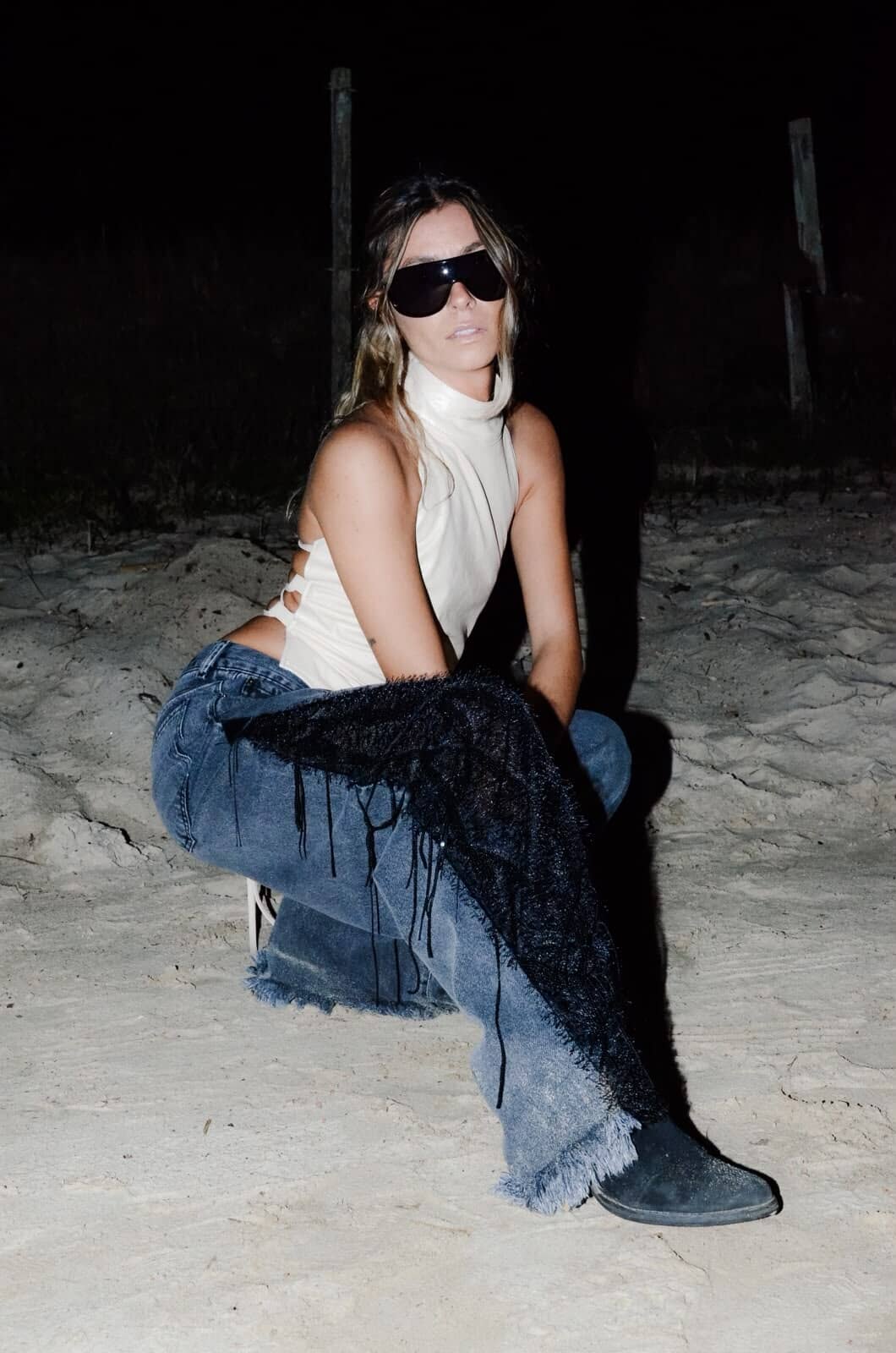 Jean Mix Pant Black - flecos
