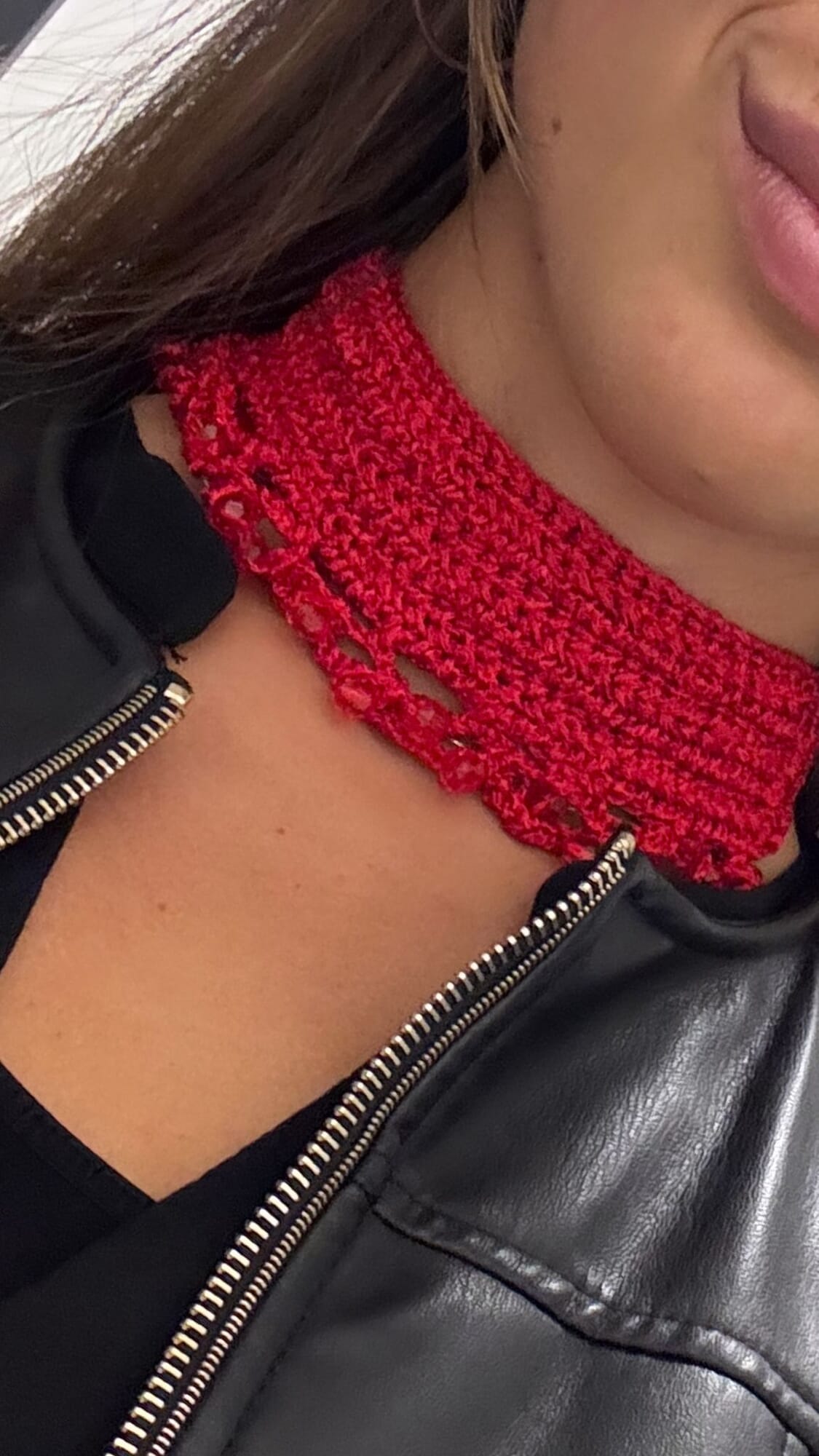 Boho Red Choker