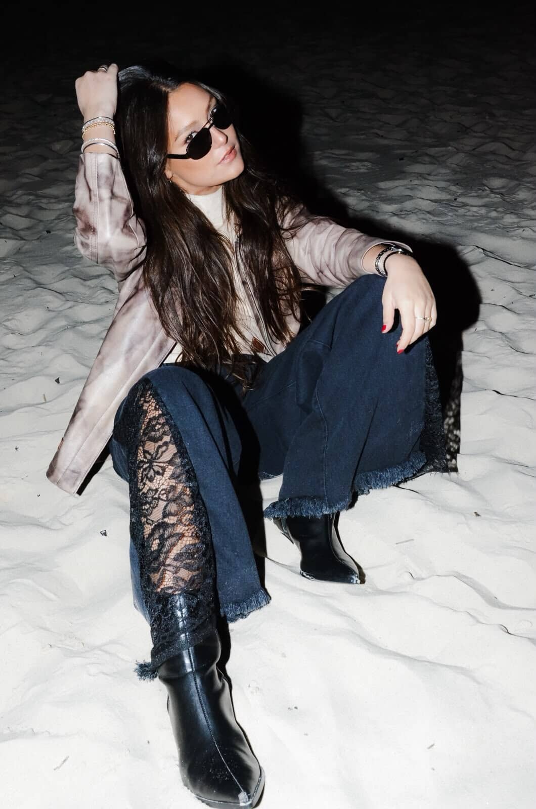 Jean Mix Pant Black & Black