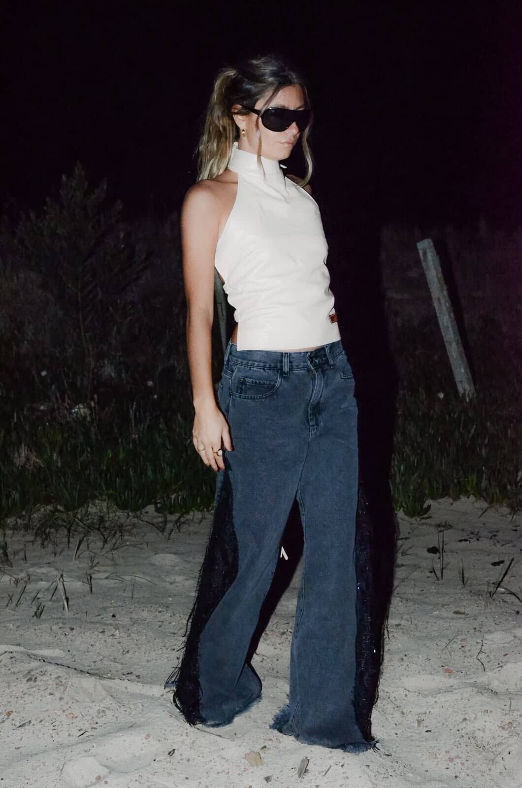 Jean Mix Pant Black - flecos