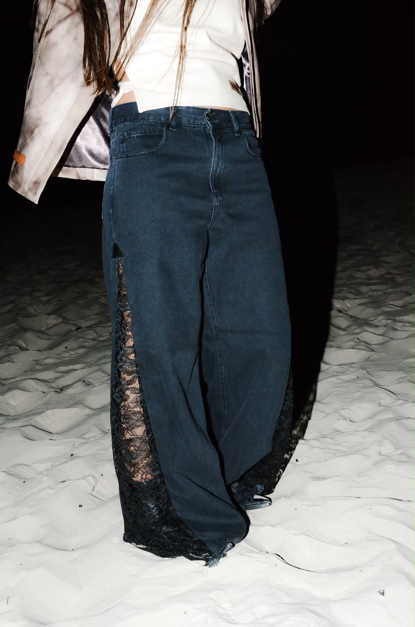 Jean Mix Pant Black &amp; Black - SORIAME