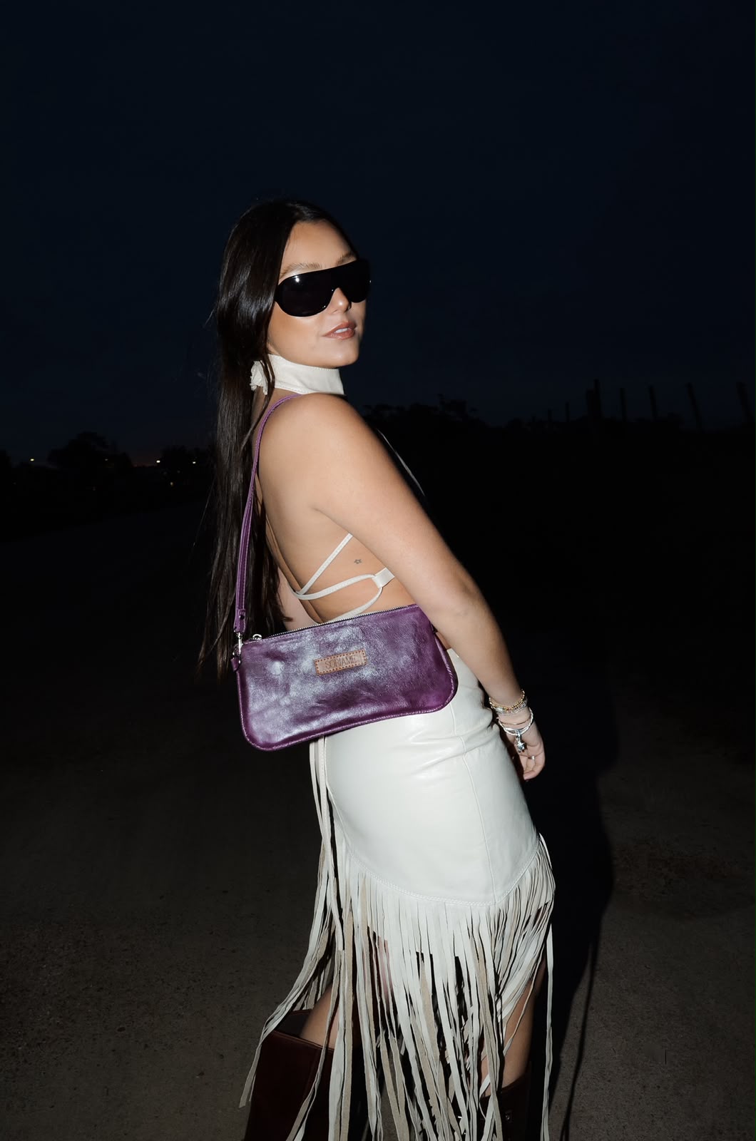 Leather Bag Mariu Violeta