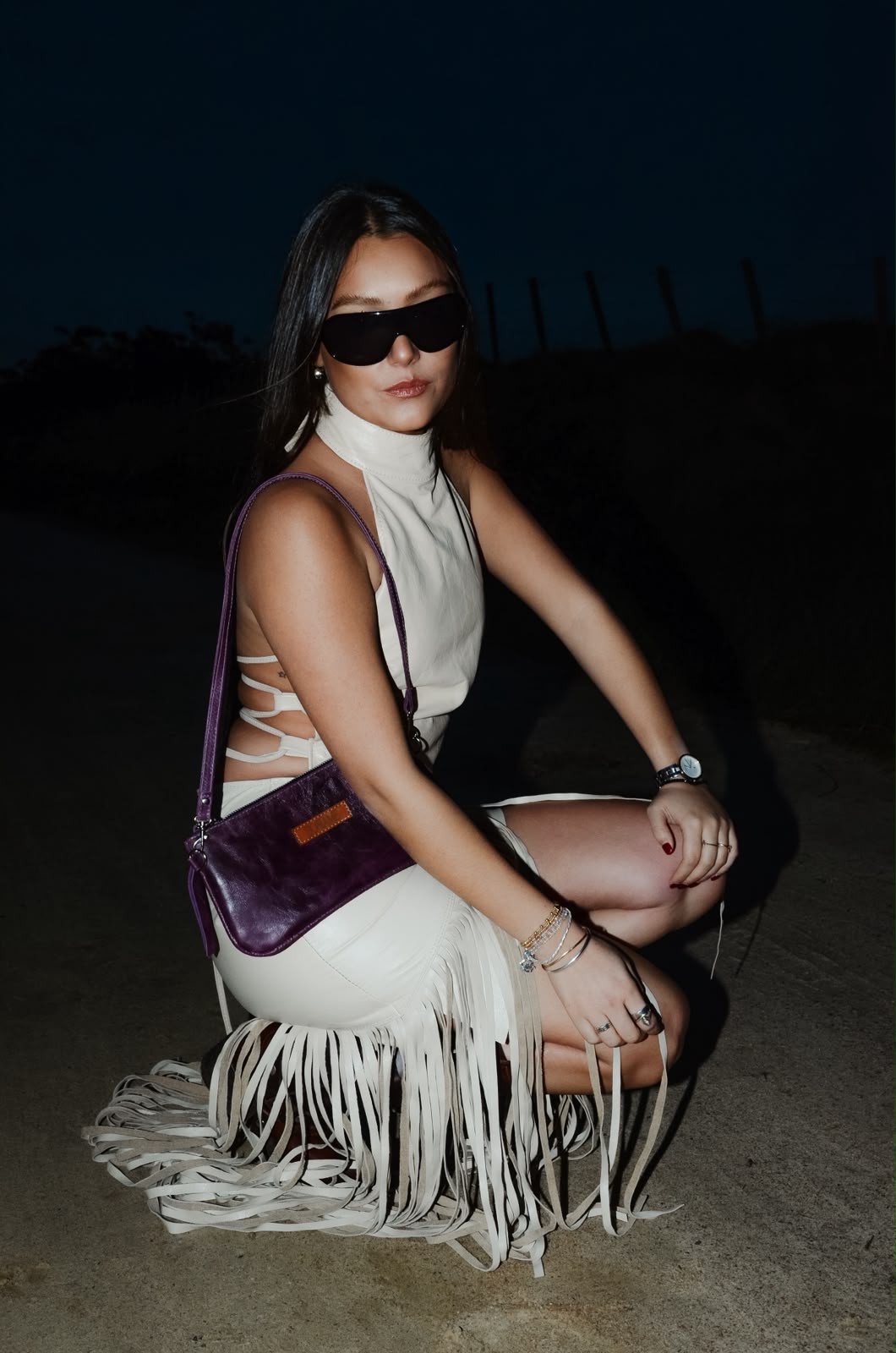 Leather Bag Mariu Violeta