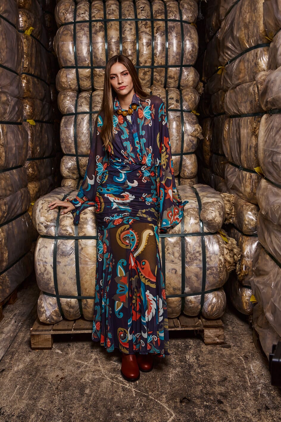 Paisley Drape Skirt