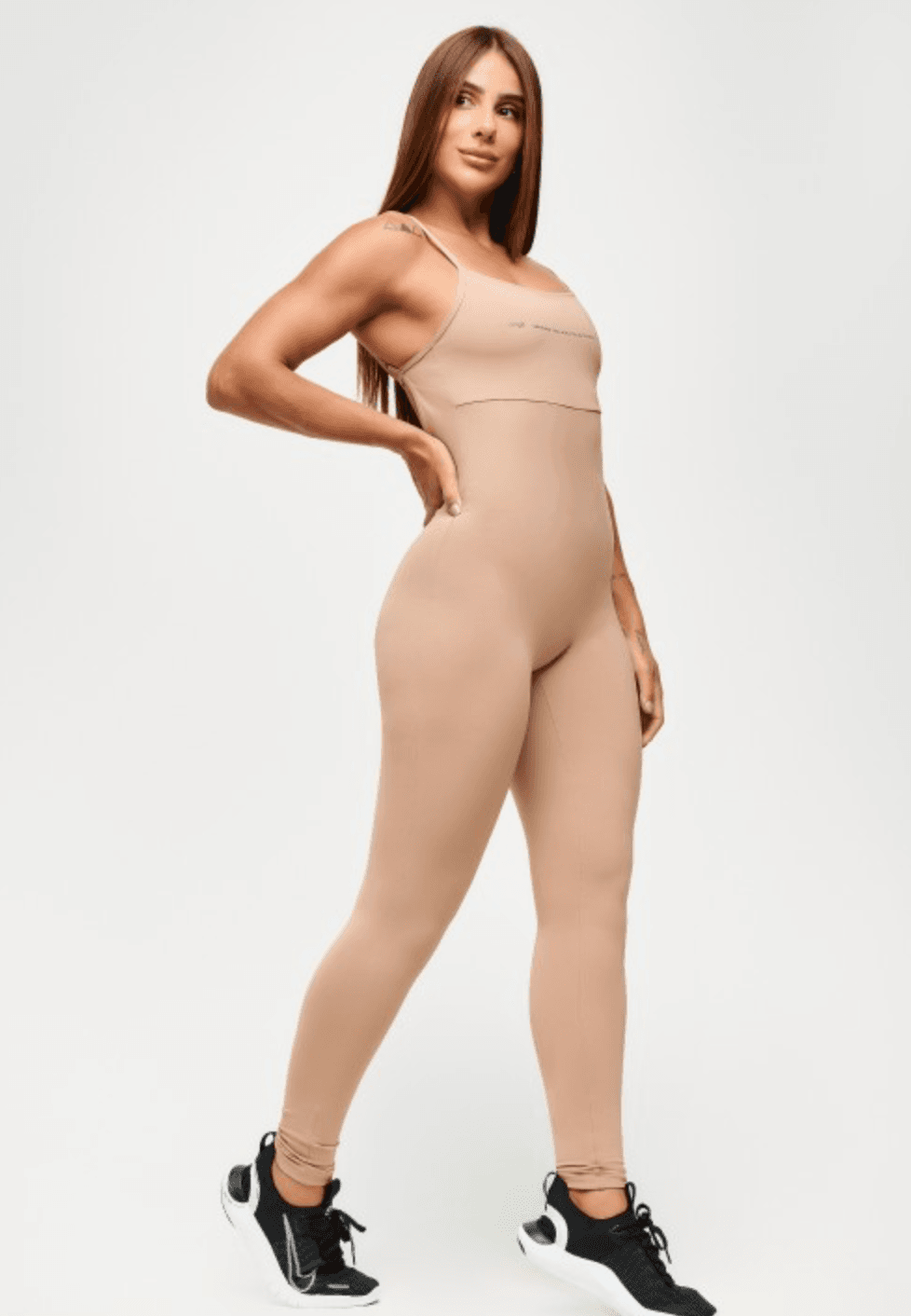 JUMPSUIT LARGO NUDE STIFF