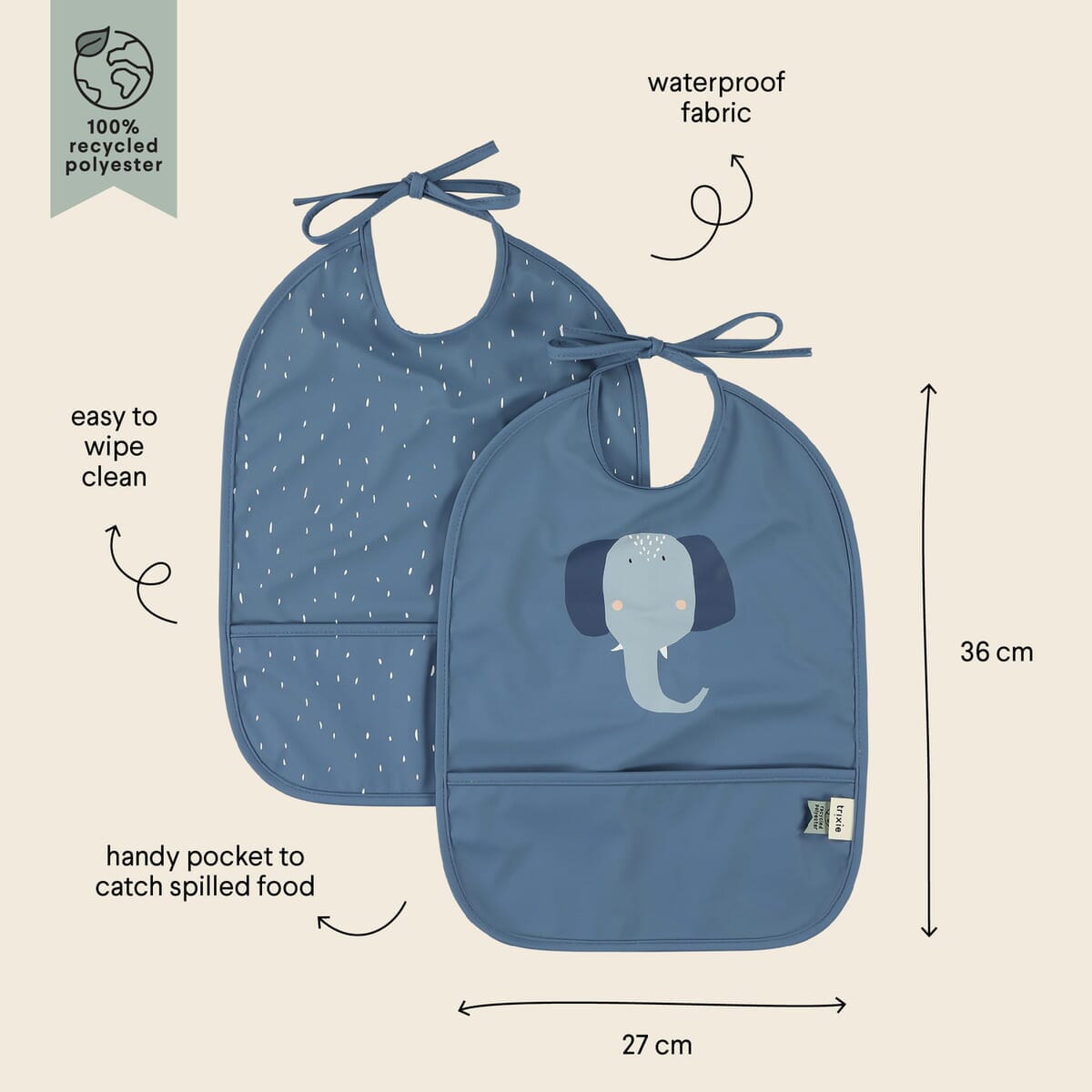 Pack 2 Baberos Impermeables Trixie