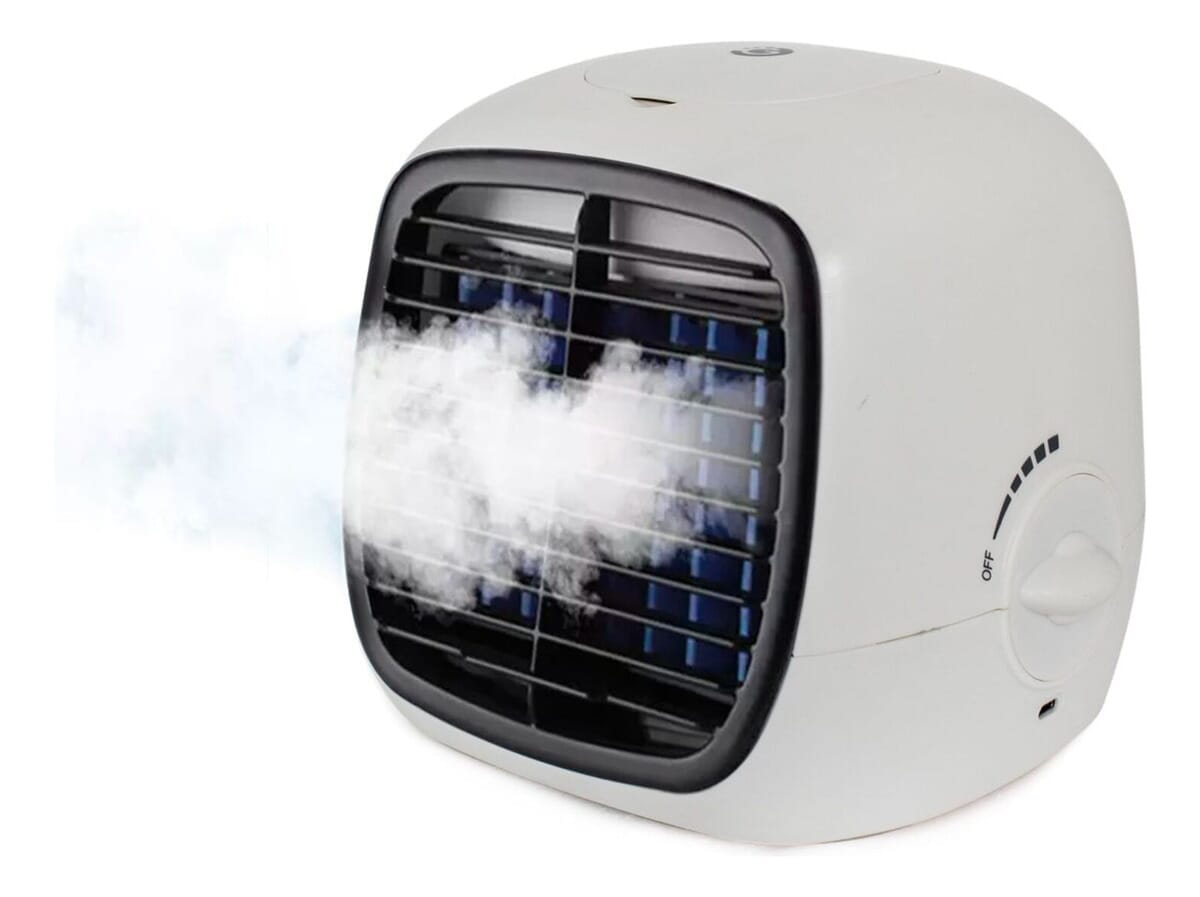 Hidro Ventilador Aire Portatil 2 En 1 Humidificador Goldtech