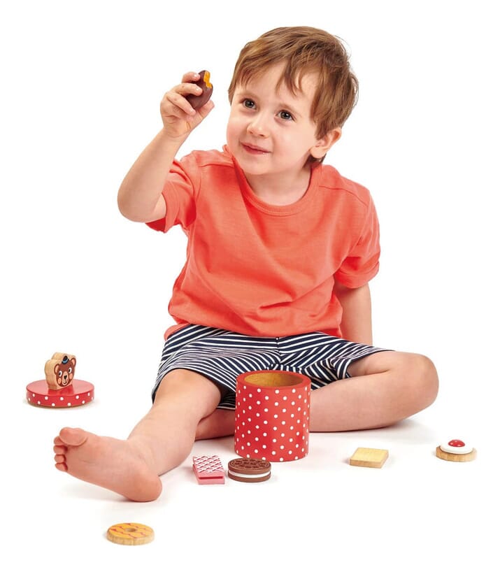 Tarro Oso Para Galletitas Tender Leaf Toy De Madera Juego Tx