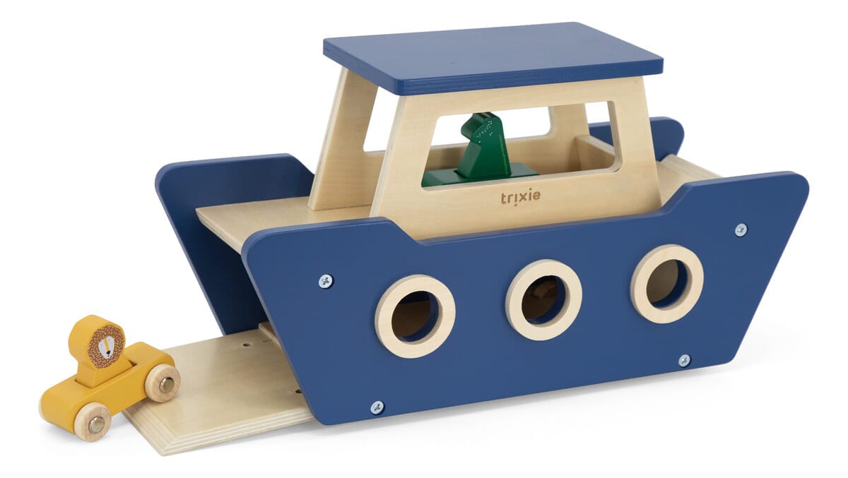 Barco Ferry Madera Puzzle Infantil Animales Cognitivo Trixie