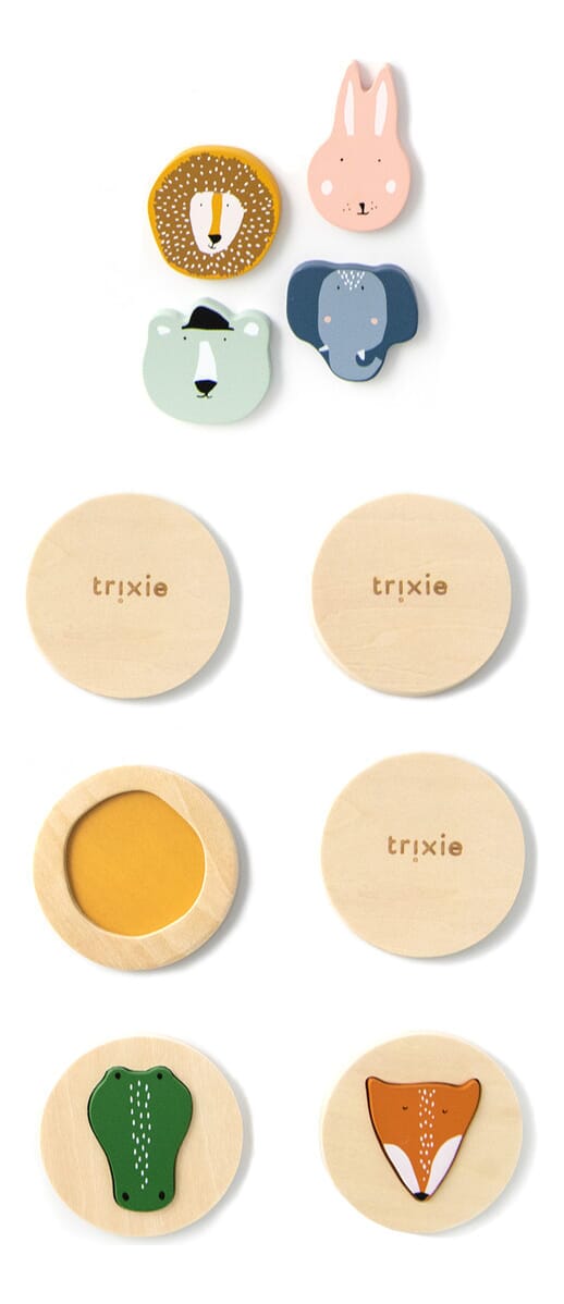 Juego Encastre Formas Animales Madera Trixie Rompecabeza Tx