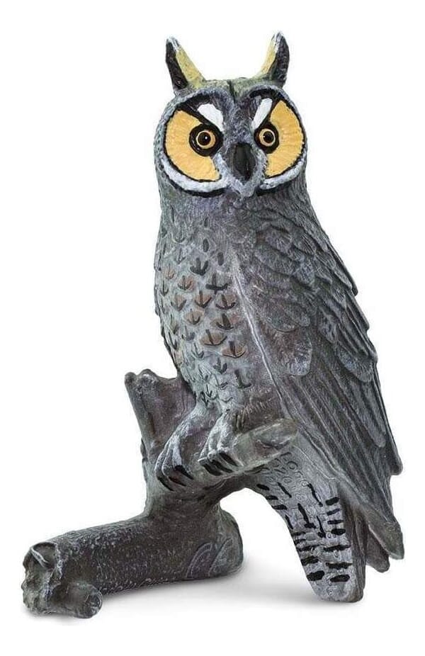 Buho De Orejas Largas Lechuza Figura Safari Realista Trex