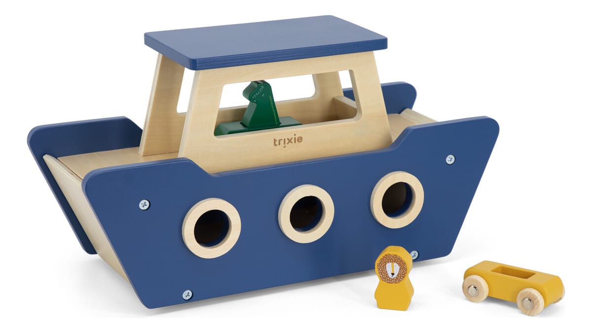Barco Ferry Madera Puzzle Infantil Animales Cognitivo Trixie