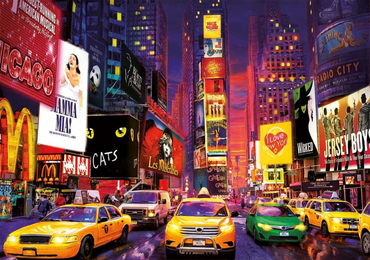 Juego De Mesa Puzzle Neón Educa Times Square New York Tx