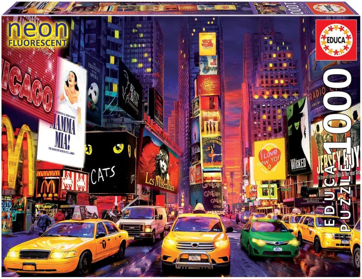 Juego De Mesa Puzzle Neón Educa Times Square New York Tx