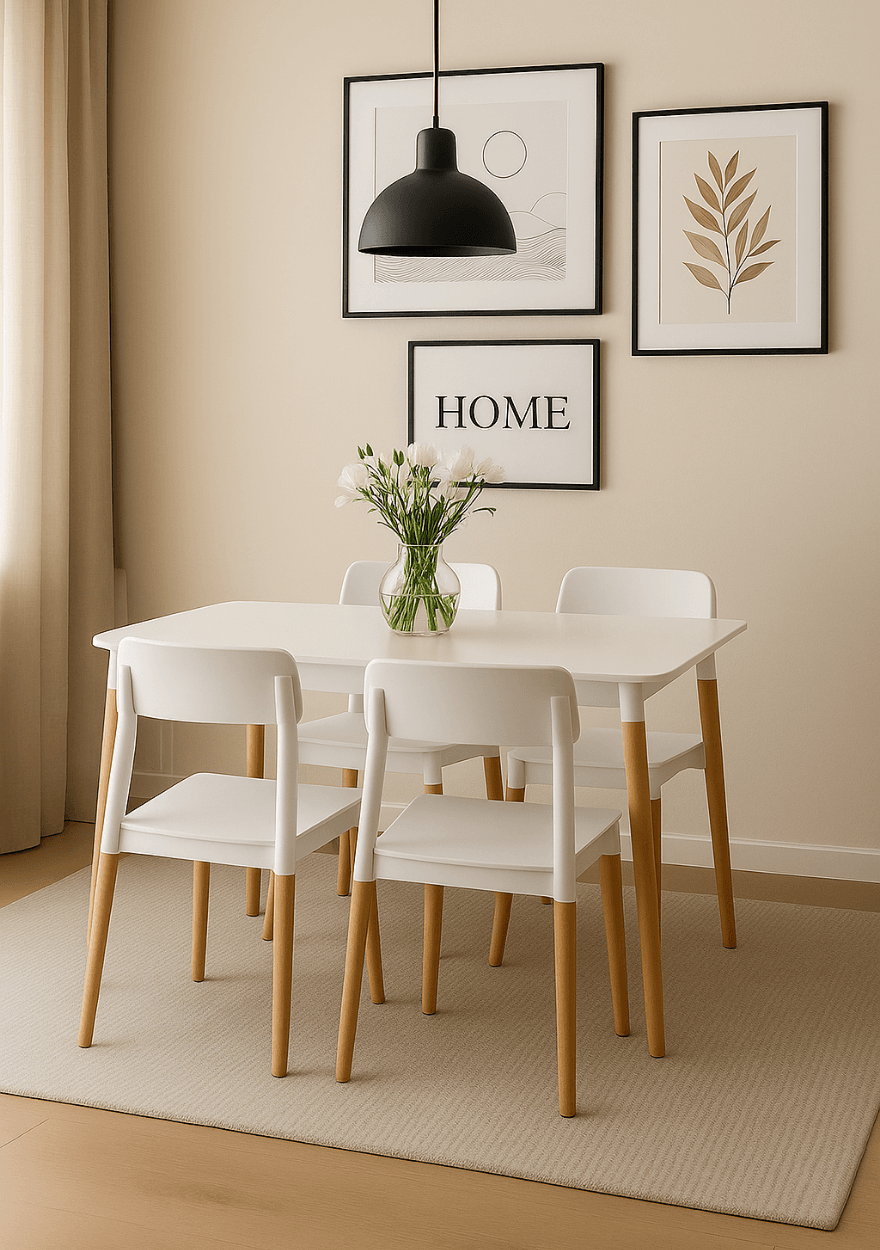 juego de comedor EAMES + 4 sillas BELLOCH