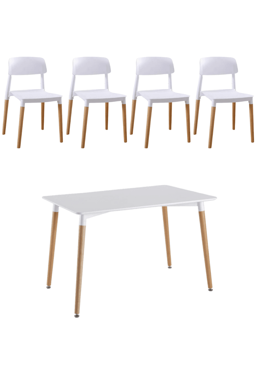 juego de comedor EAMES + 4 sillas BELLOCH