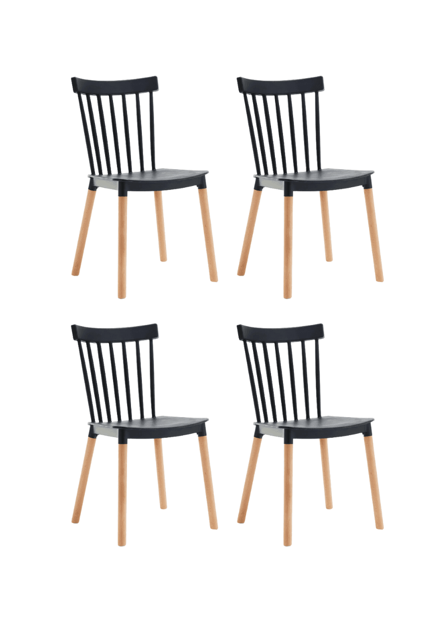 Juego de comedor EAMES + 4 sillas WINDSOR