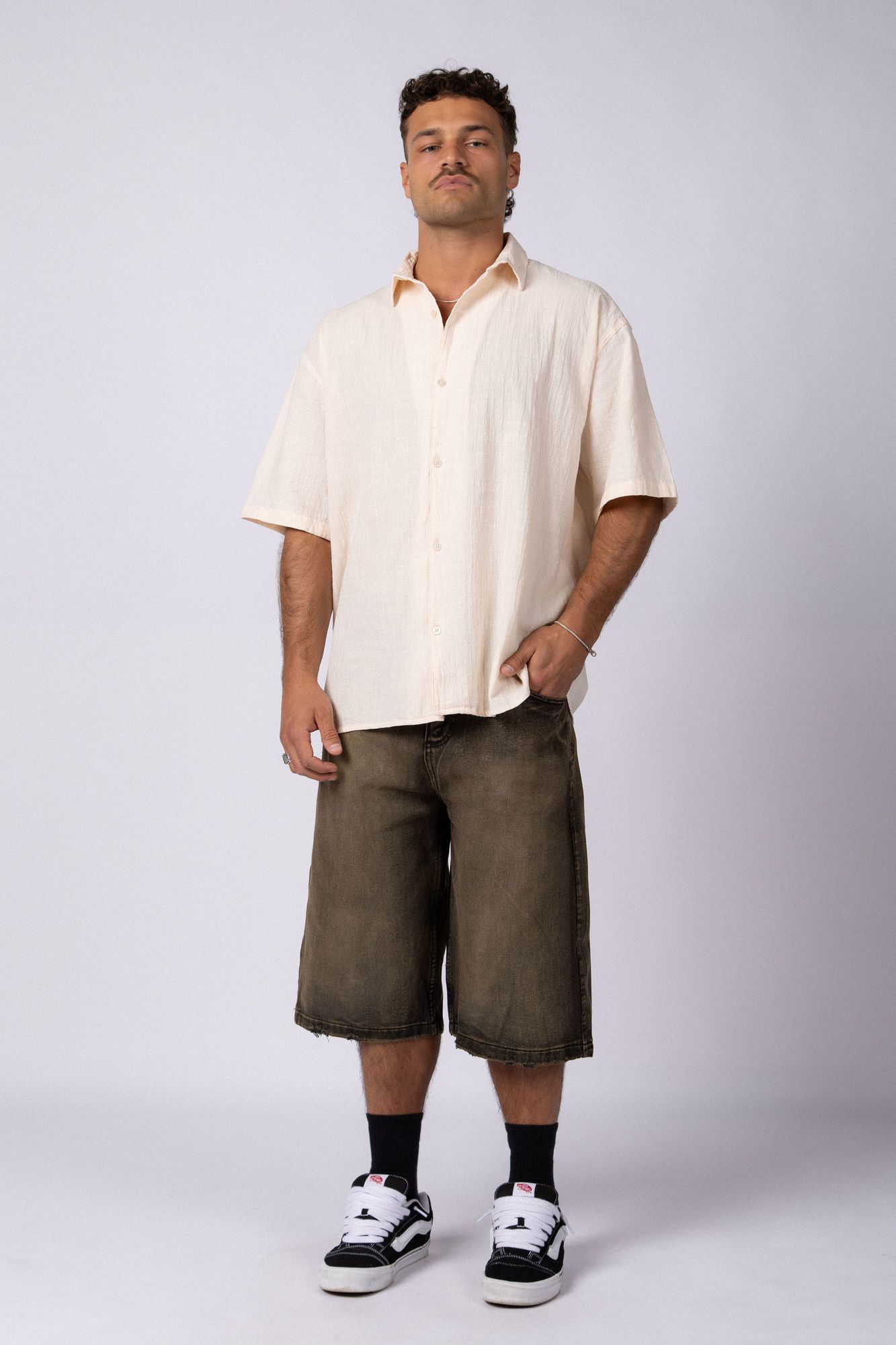 Camisa Manga Corta Lino Herax