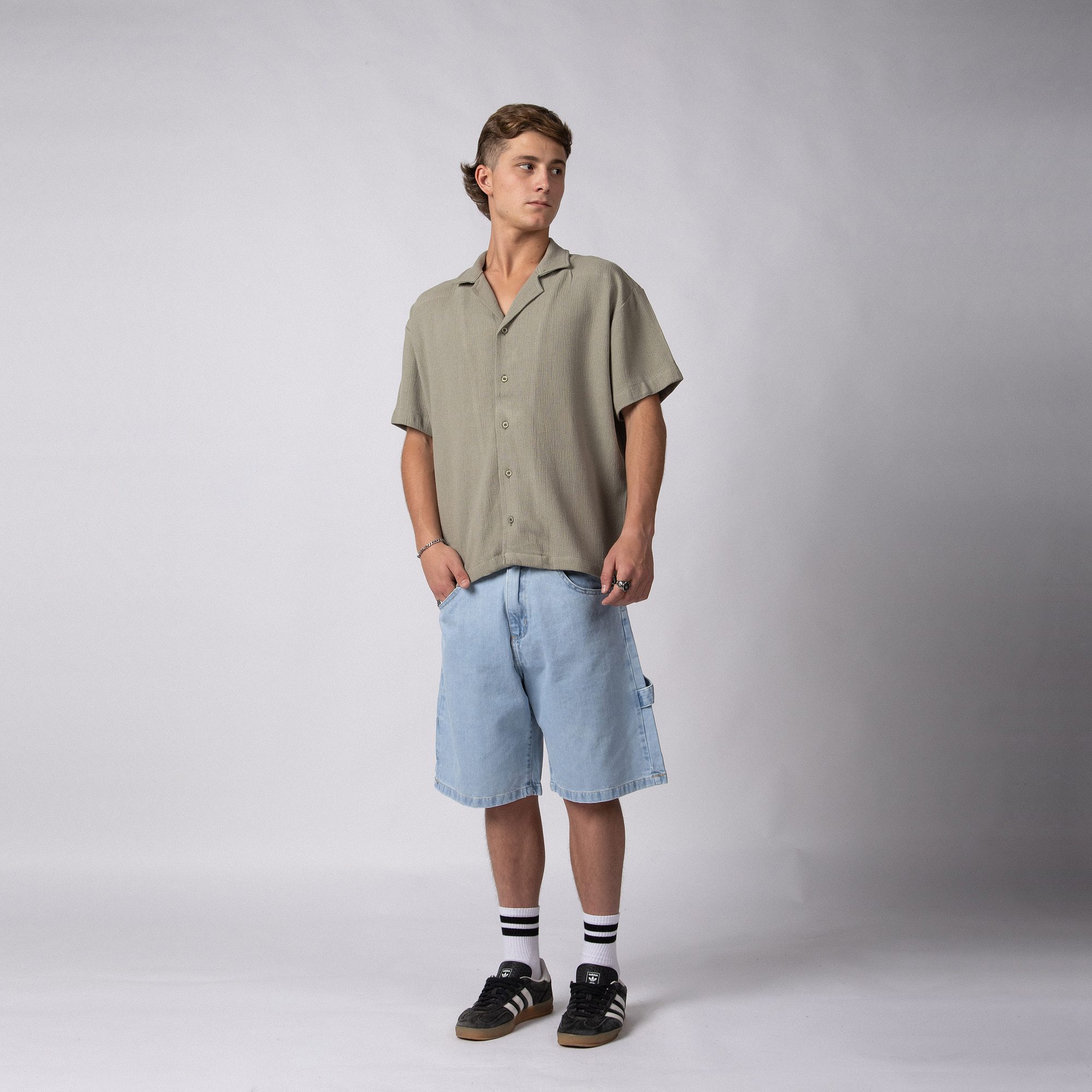 Camisa Manga Corta Lino Mont