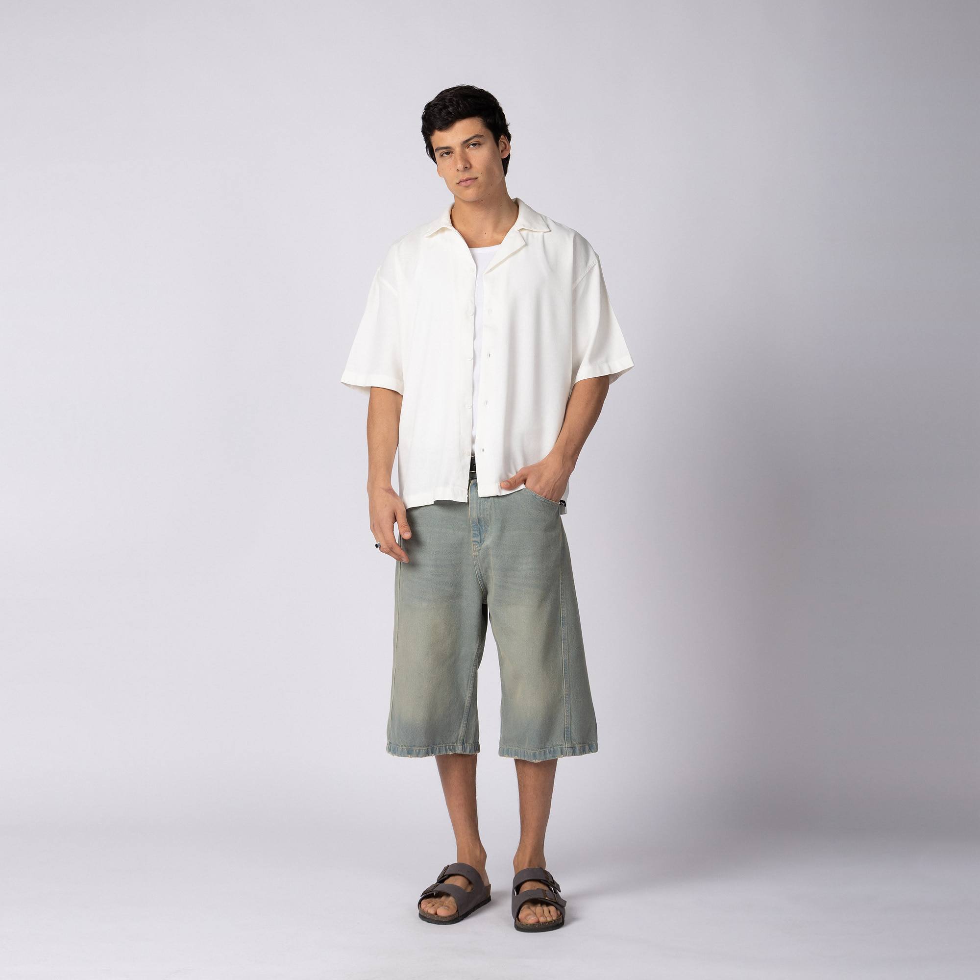 Camisa Manga Corta Lino Rukan - PRE VENTA