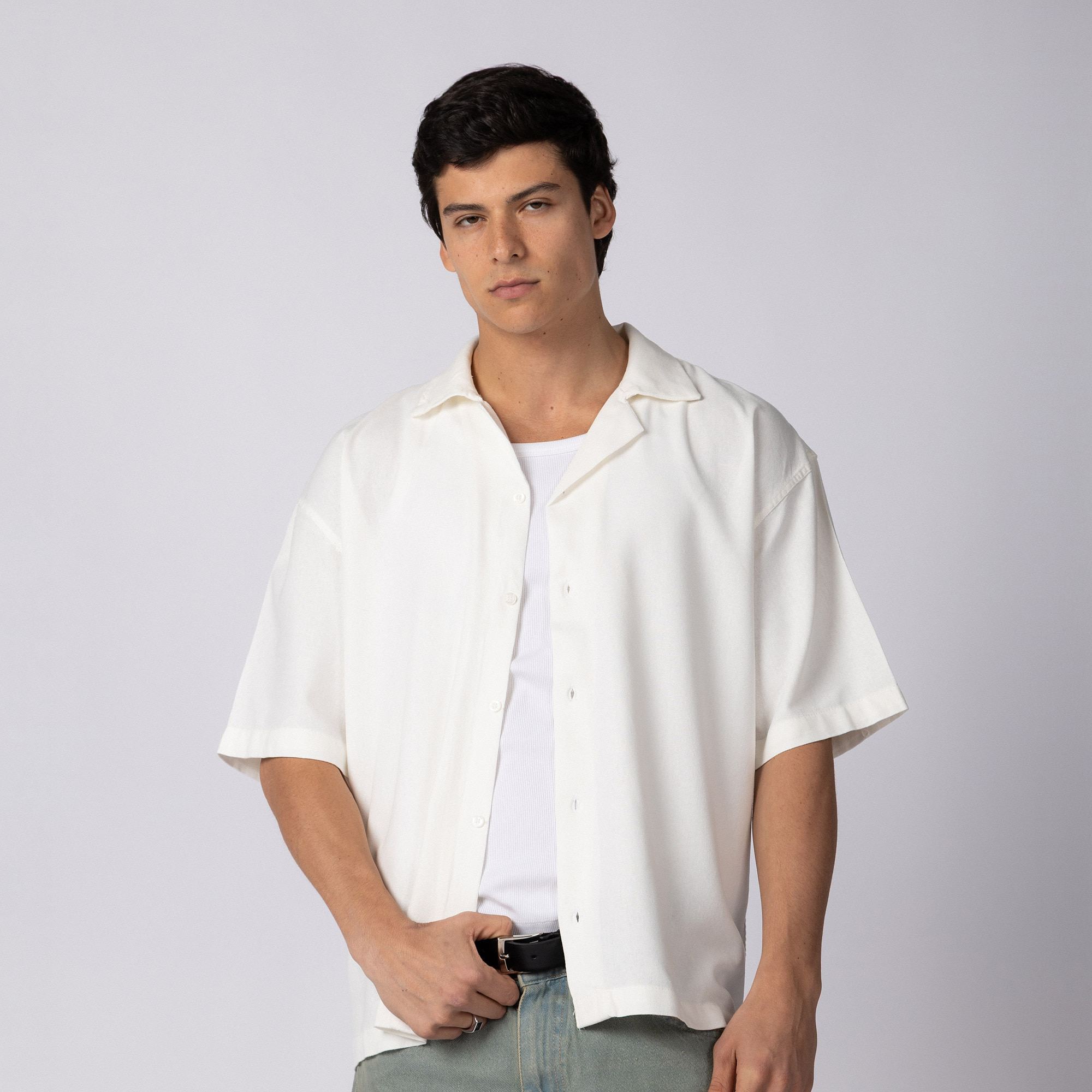 Camisa Manga Corta Lino Rukan - PRE VENTA
