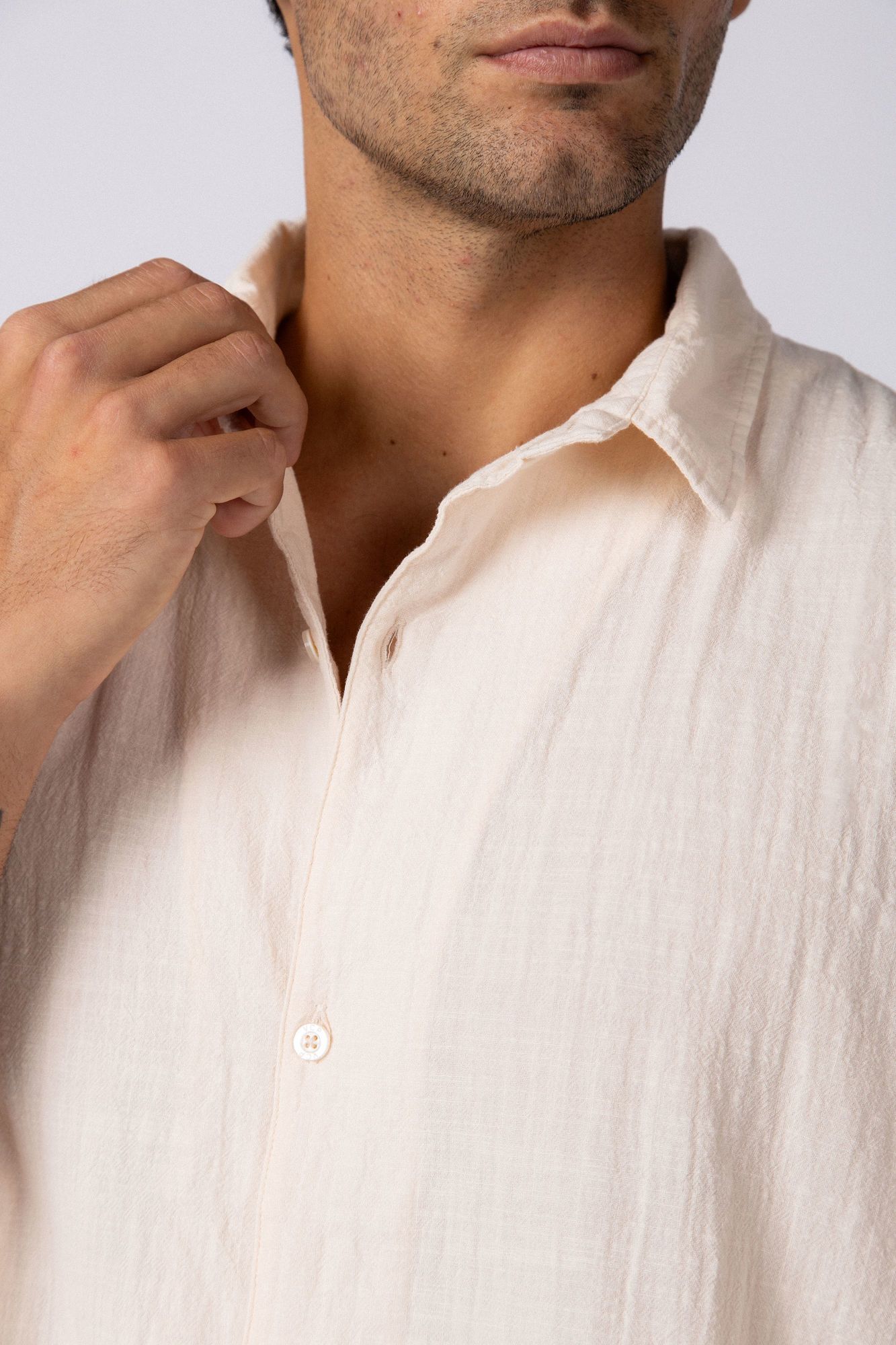 Camisa Manga Corta Lino Atrium