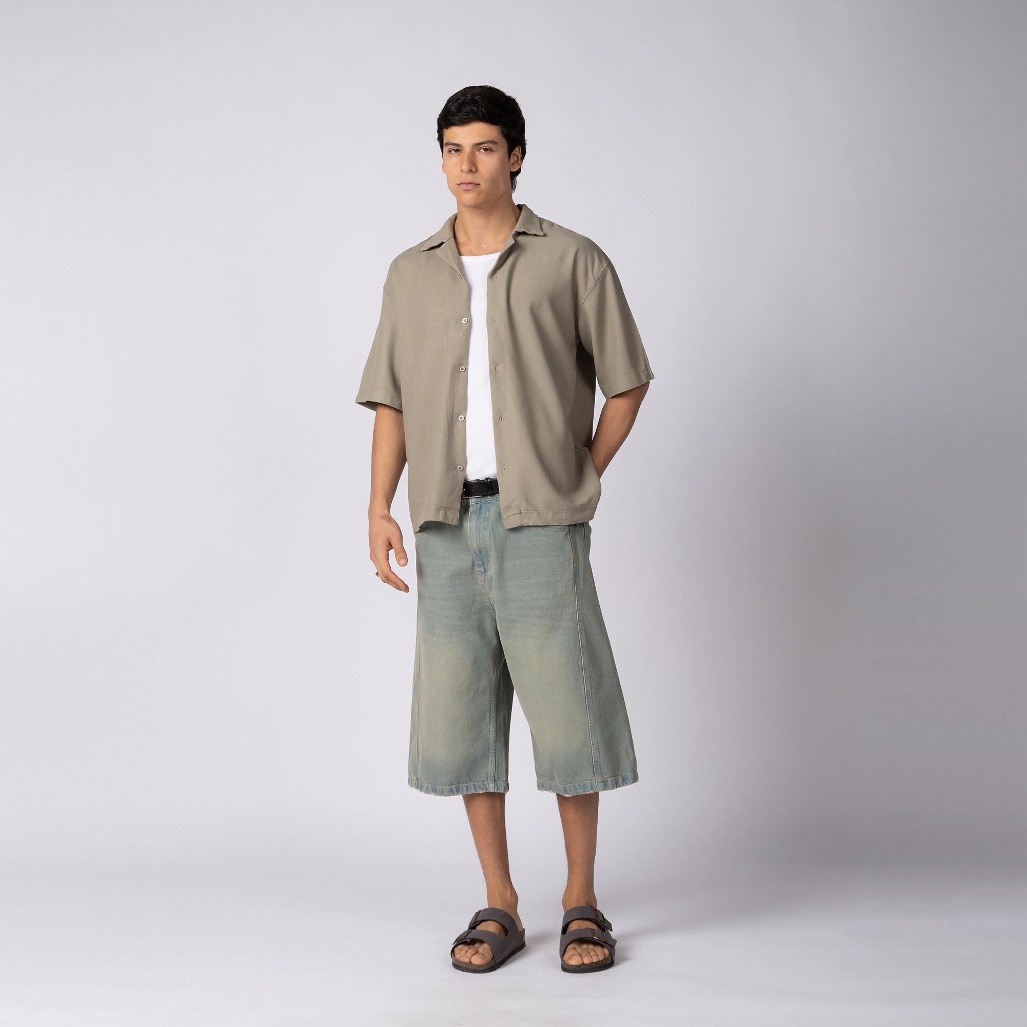 Camisa Manga Corta Lino Rukan - PRE VENTA