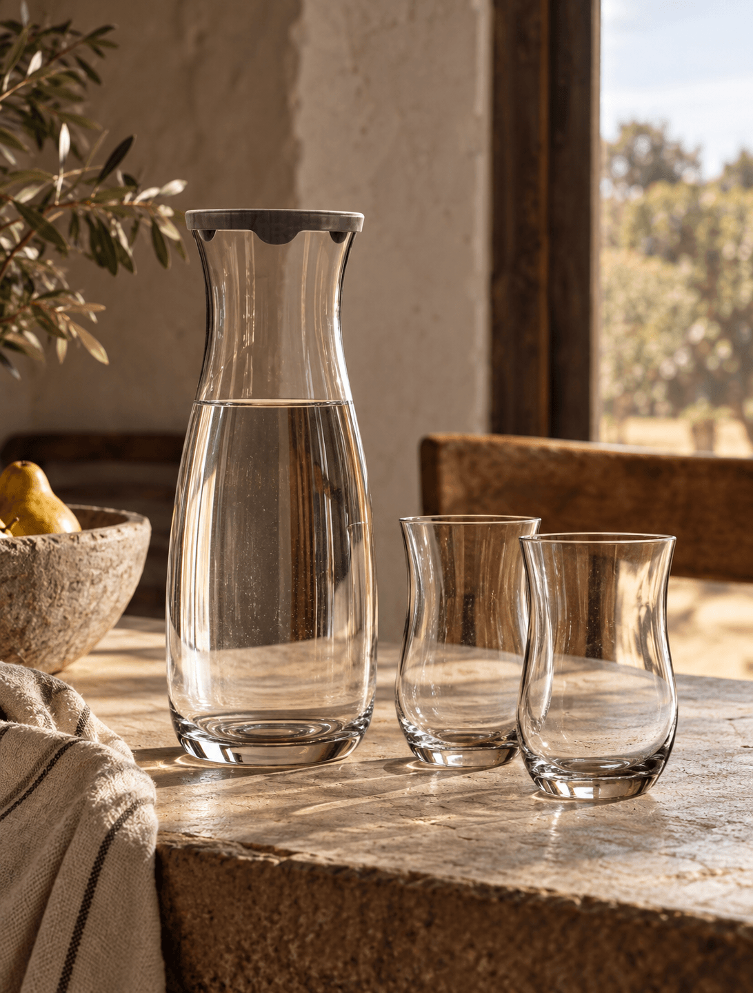 SET 4 VASOS Y JARRA