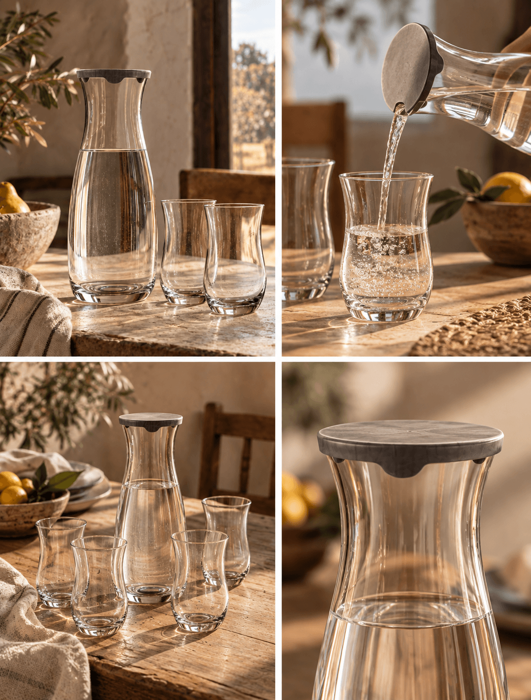 SET 4 VASOS Y JARRA
