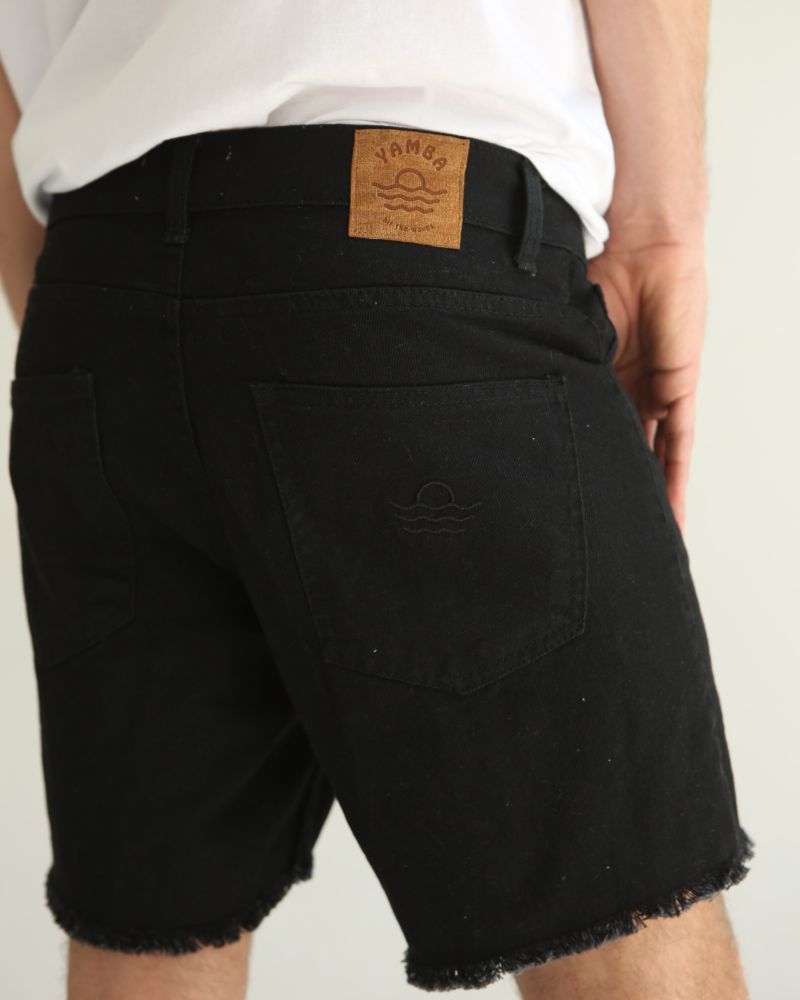 Bermuda Jean Negra Hombre
